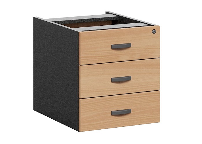 Accent 3 Drawer Fixed Pedestal