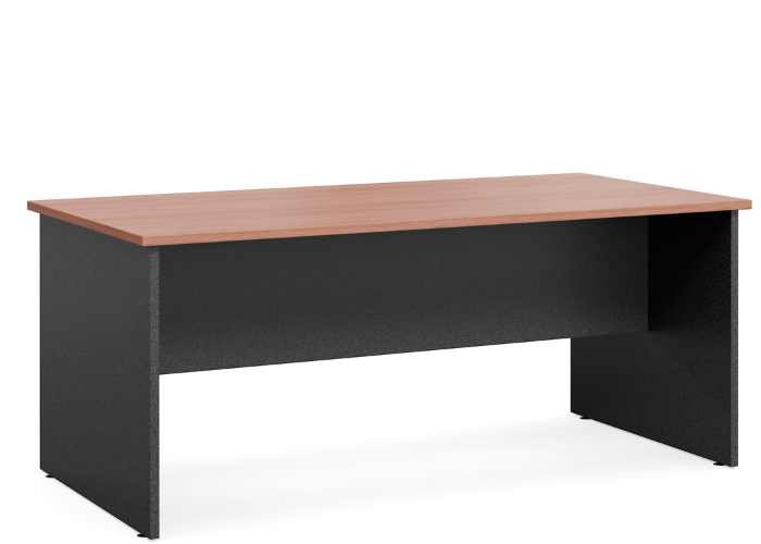 Accent Panel End Desk – Cherrywood / Ironstone
