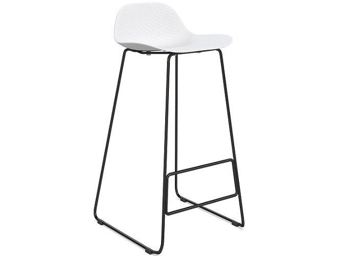 Emboss Bar Stool White