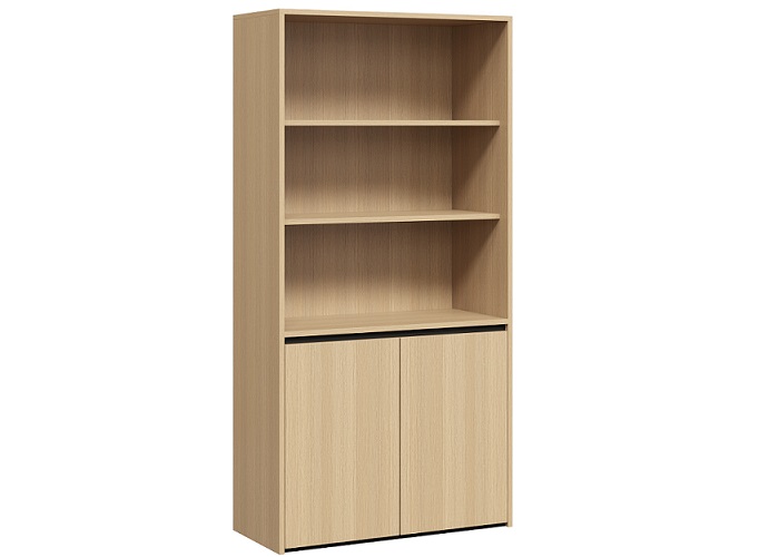 Shadowline Cupboard – Half Bookshelf + Storage