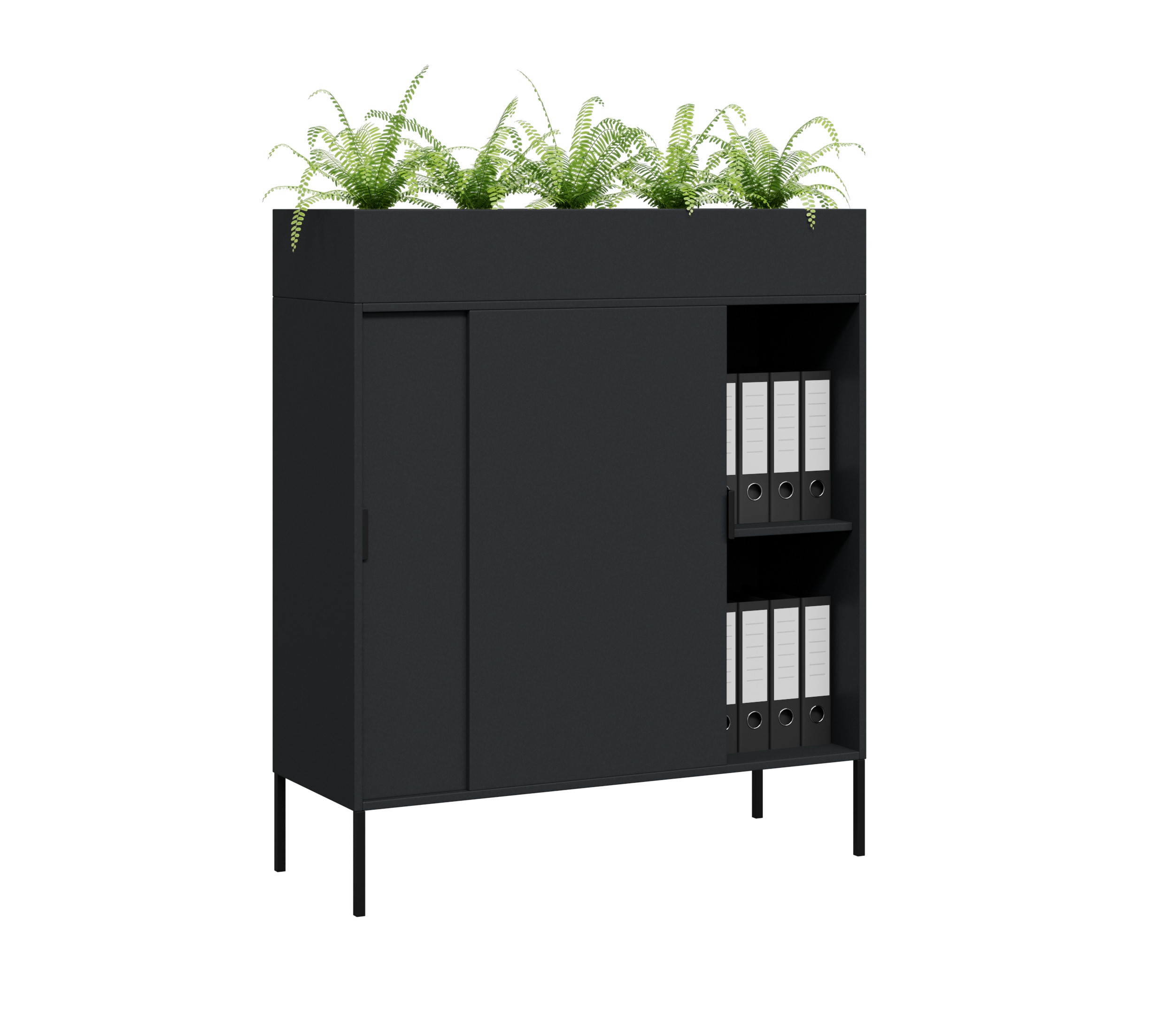 Sliding Door Planter Storage