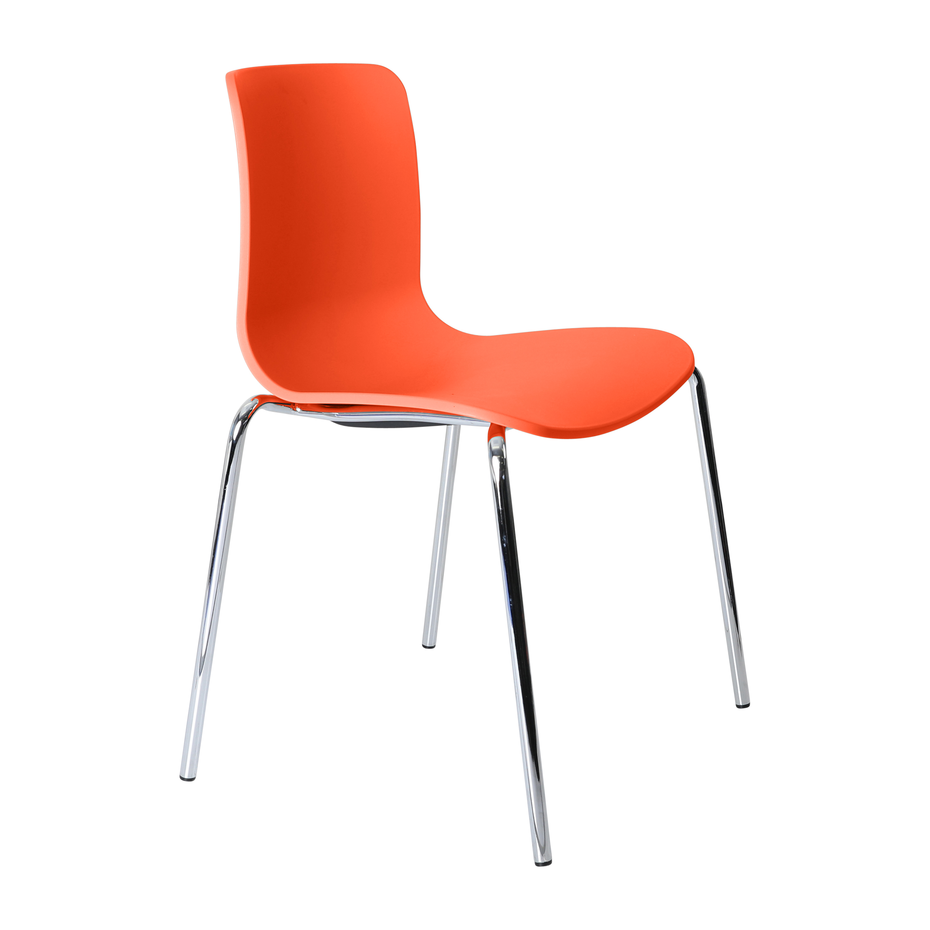 Acti Chair (Orange / 4-leg Chrome Frame)