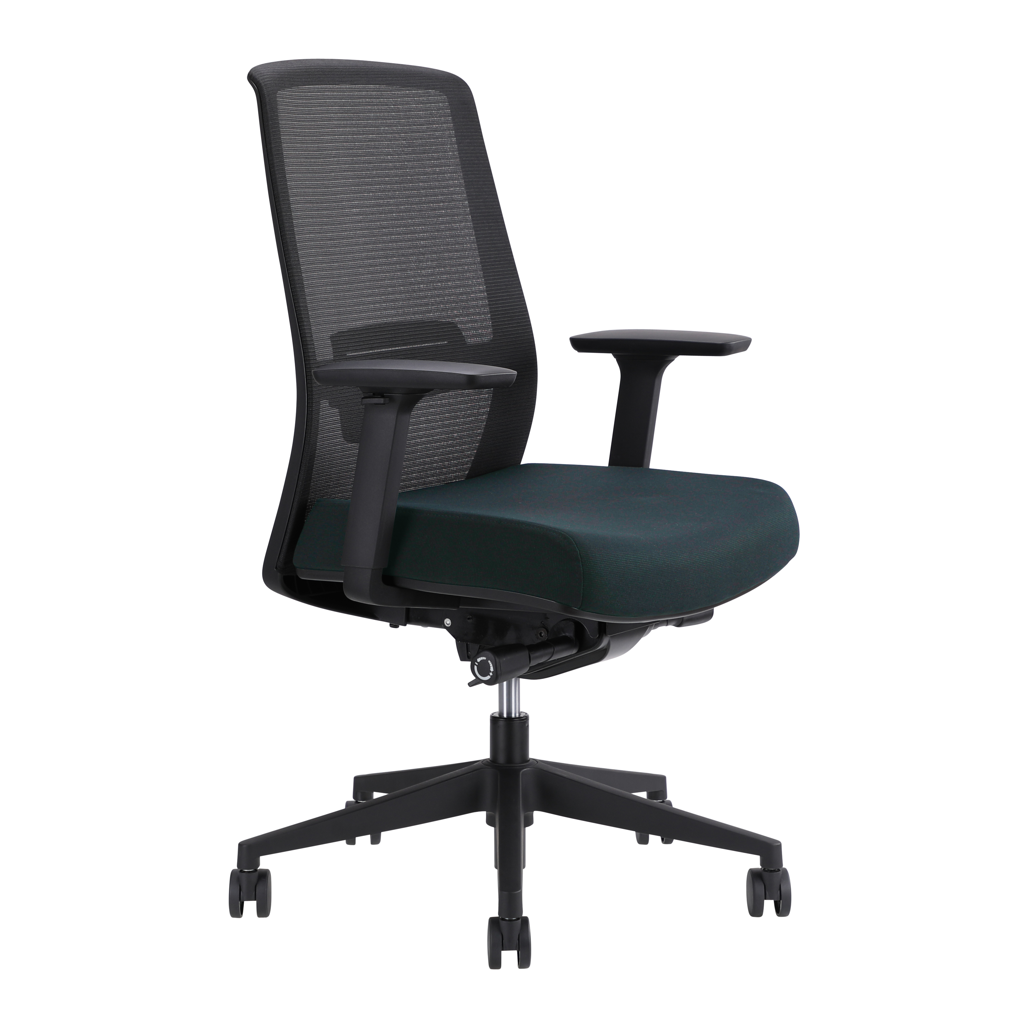 Jirra Side Control Synchro Task Chair (Navy / Adjustable Side Arms)