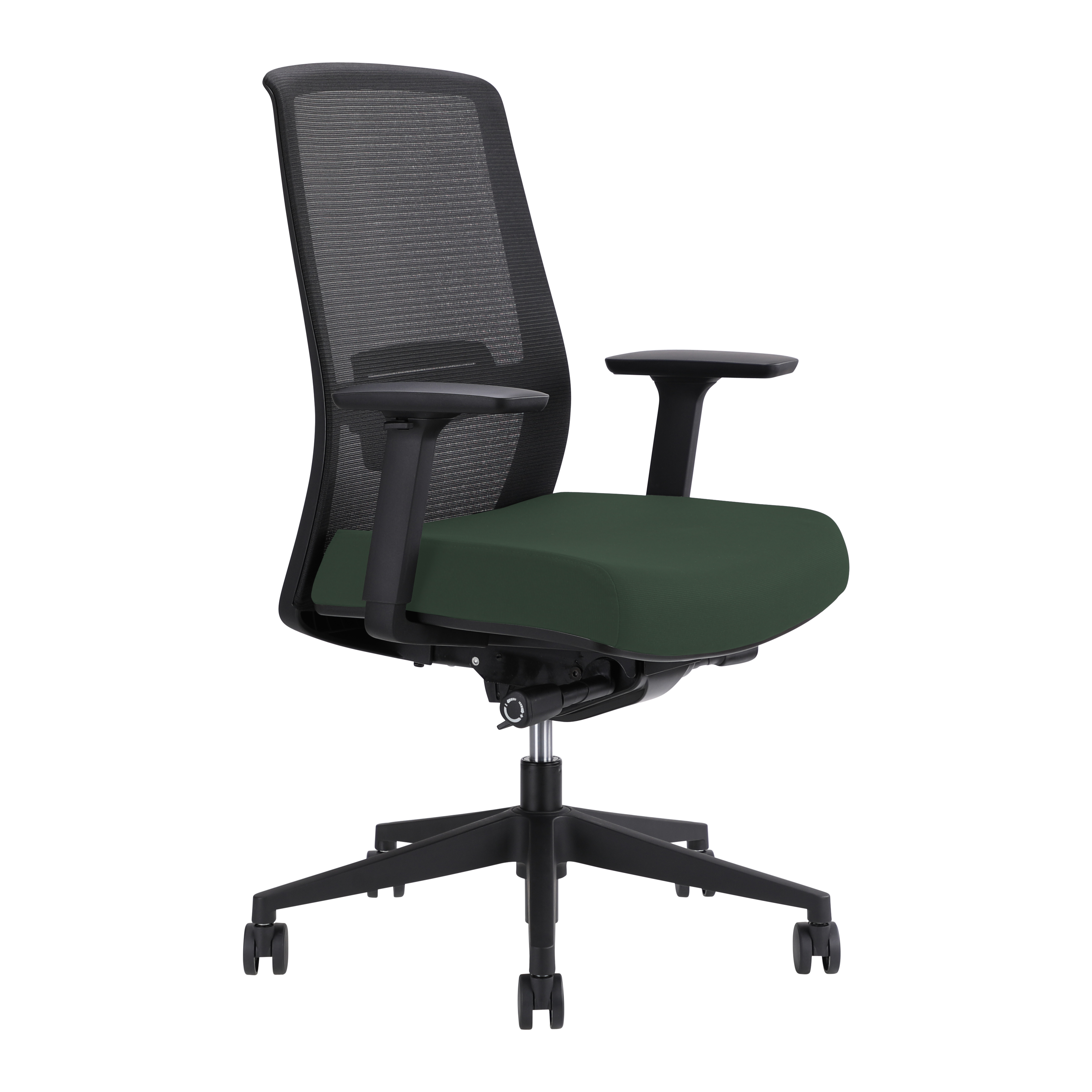 Jirra Side Control Synchro Task Chair (Forest / Adjustable Side Arms)