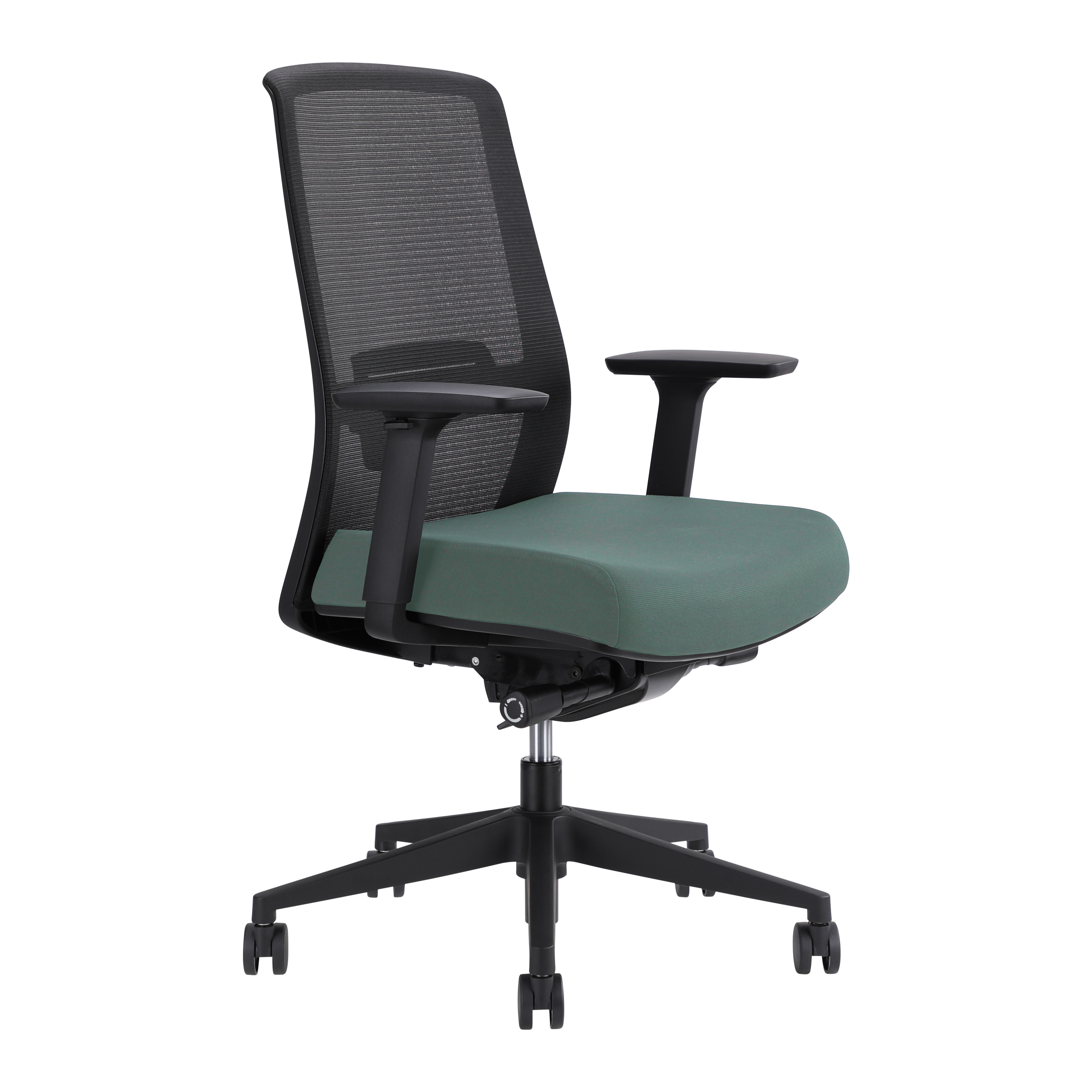 Jirra Side Control Synchro Task Chair (Teal / Adjustable Side Arms)