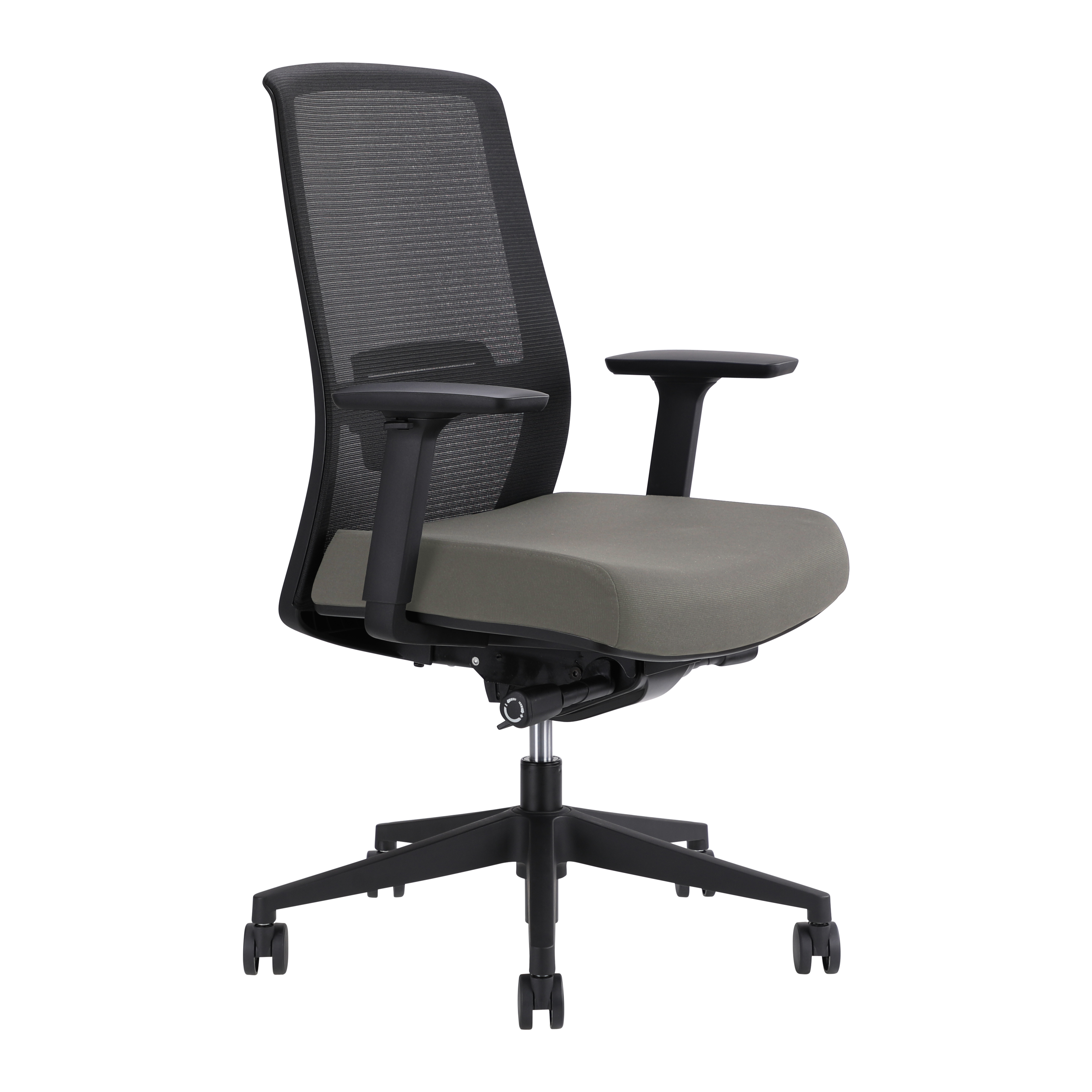 Jirra Side Control Synchro Task Chair (Mocha / Adjustable Side Arms)
