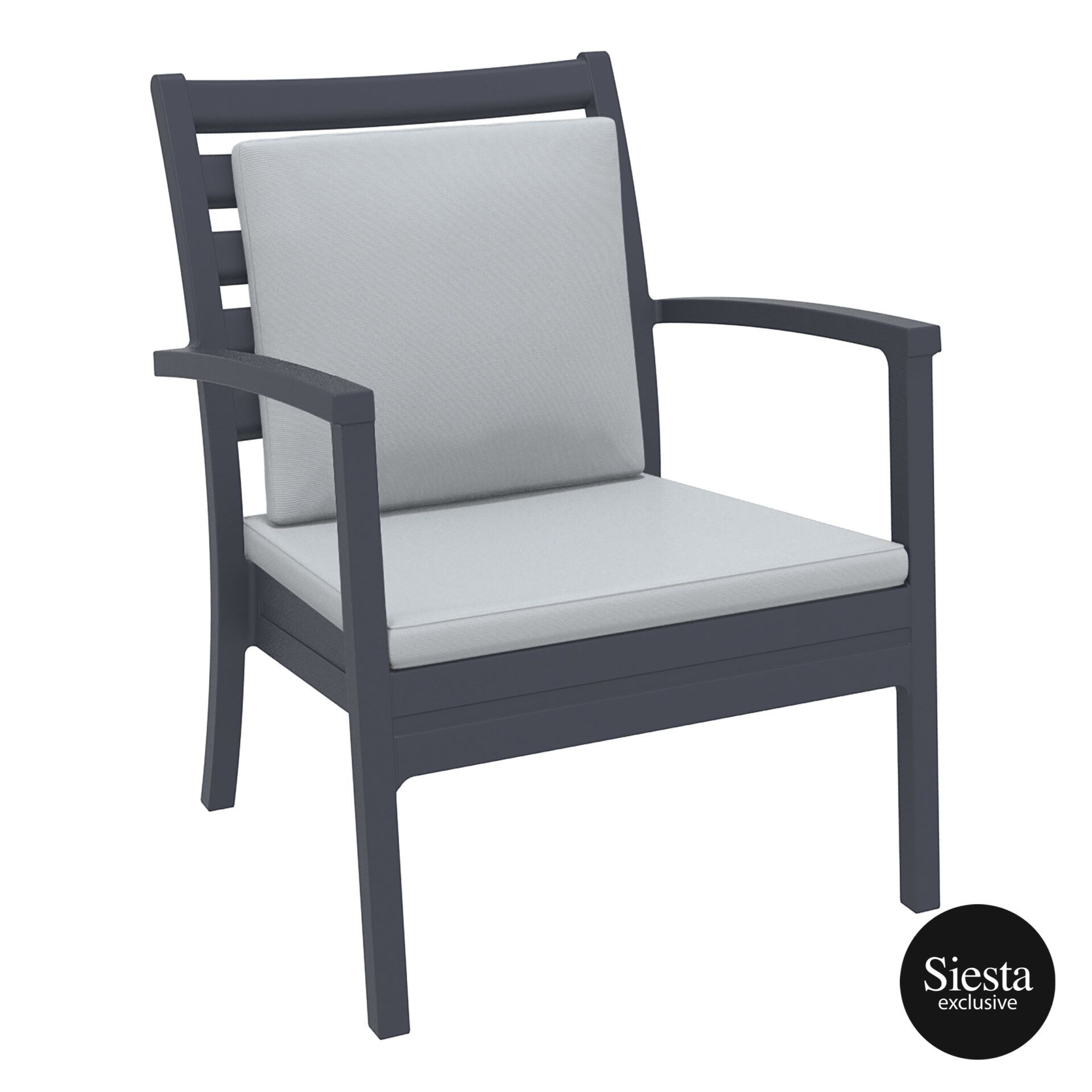 Artemis XL Armchair - Anthracite with Light Grey Seat and Back Cushion