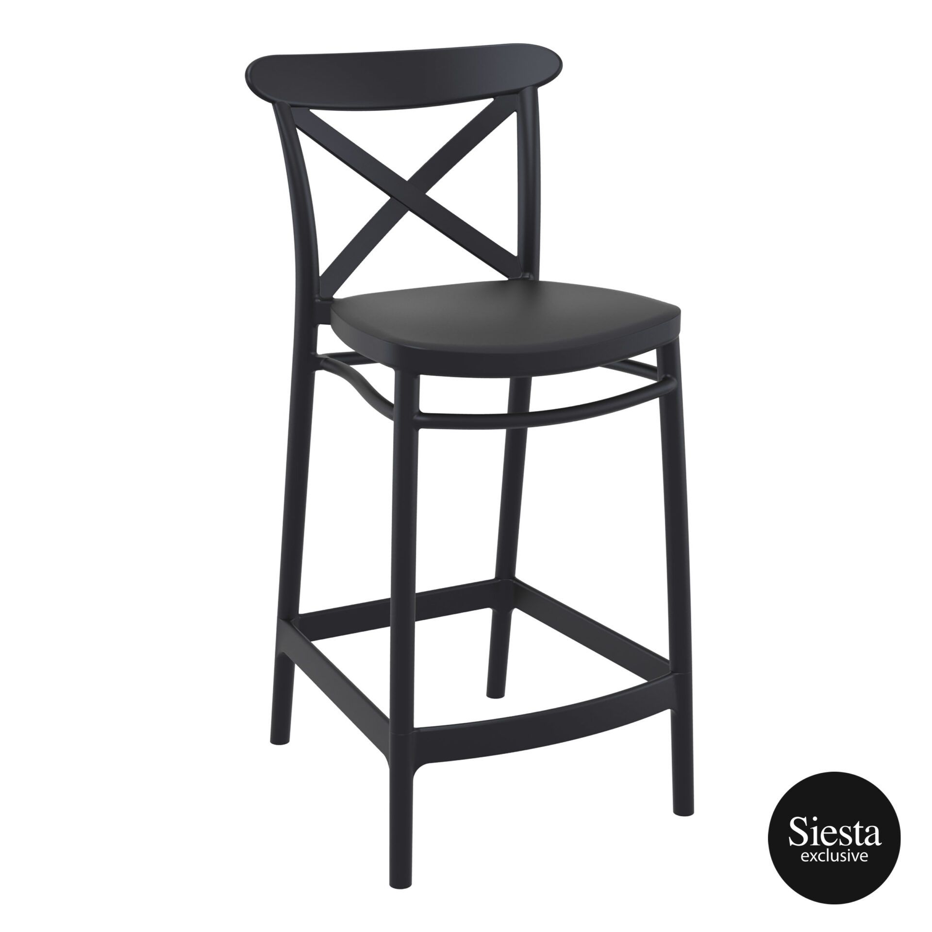 Cross Barstool 65 - Black