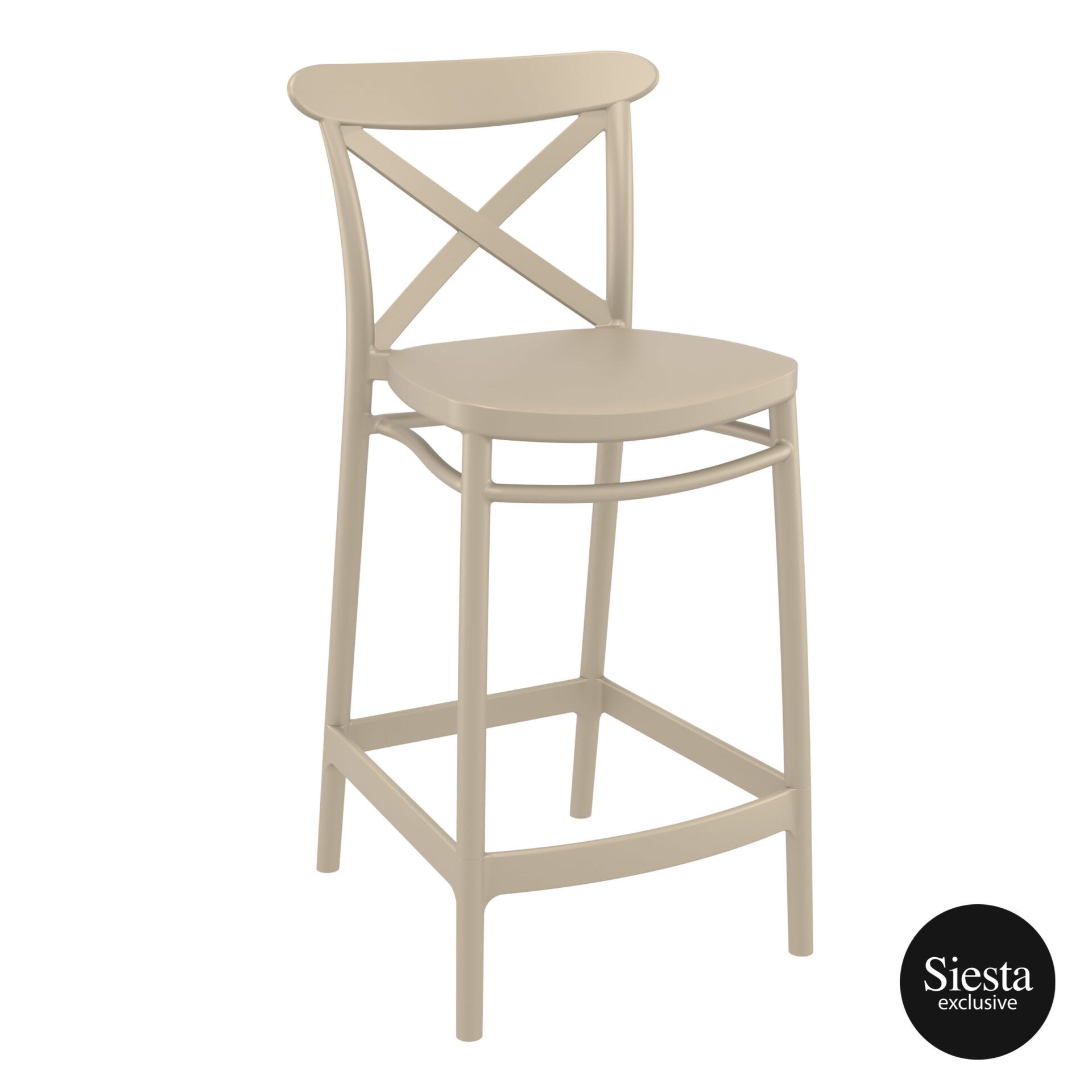 Cross Barstool 65 - Taupe