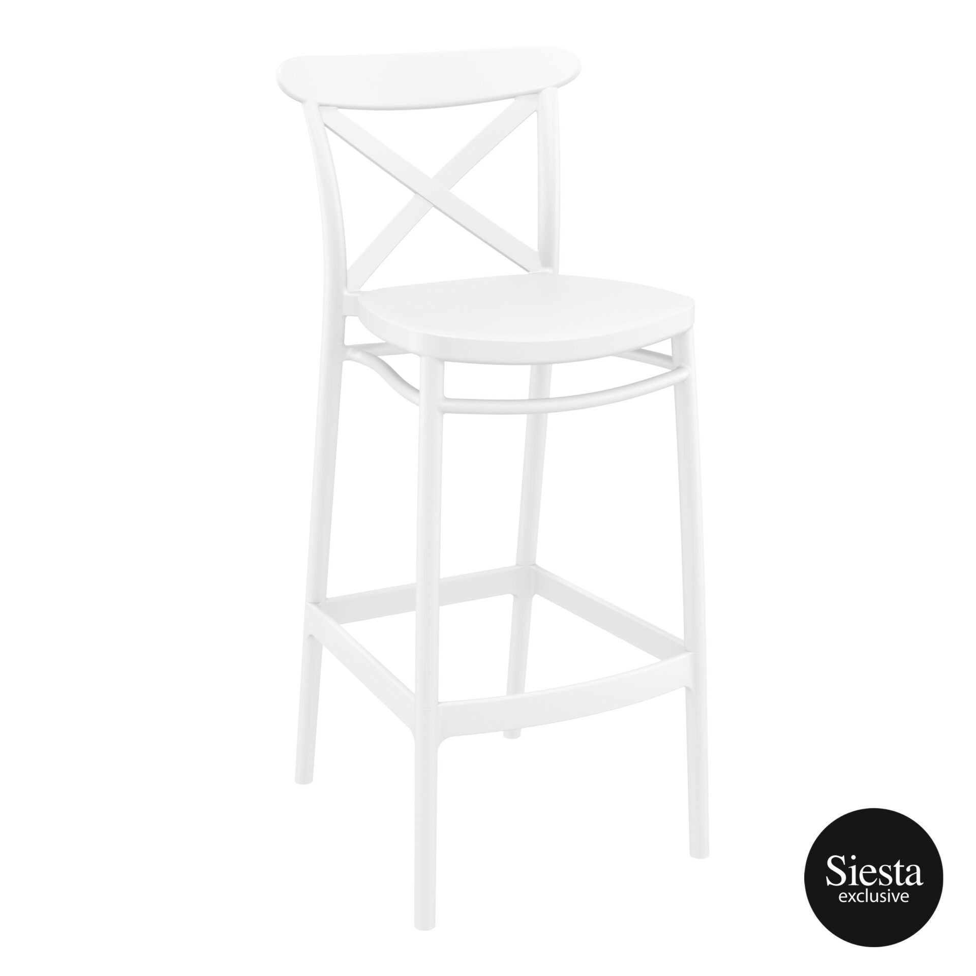 Cross Barstool 75 - White