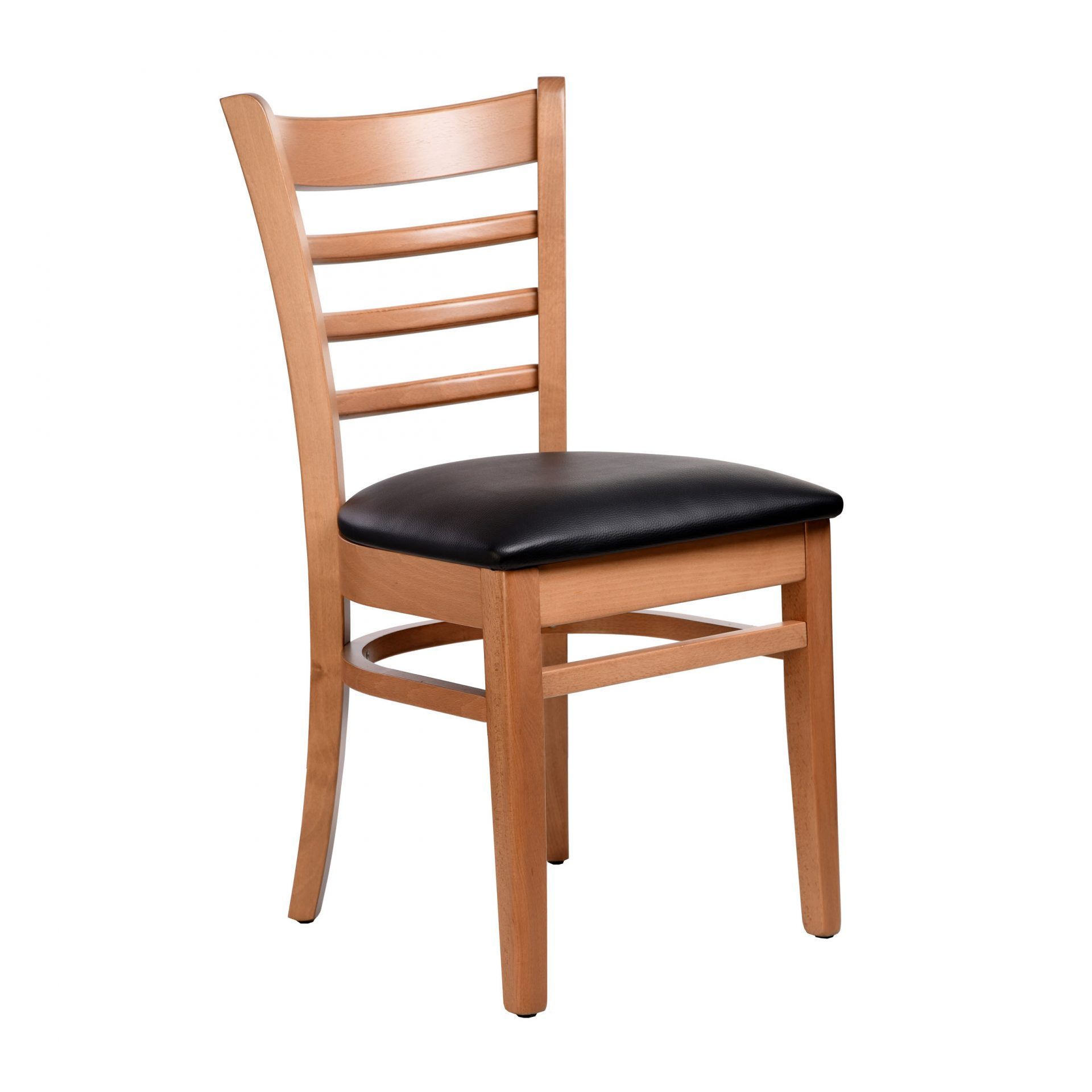 Florence Chair - Natural - Chocolate Vinyl Seat