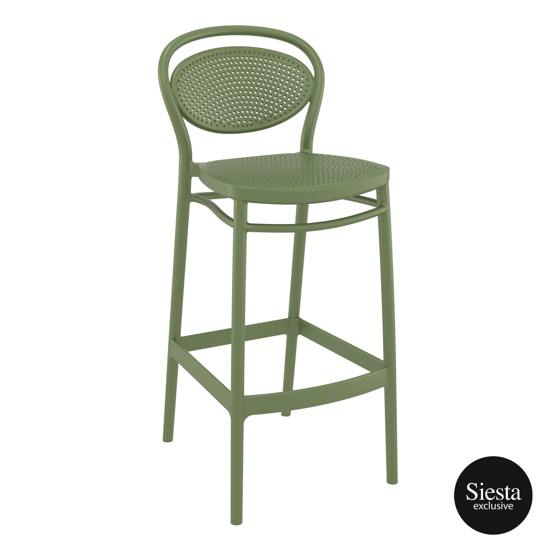 Marcel Barstool 75 - Olive Green