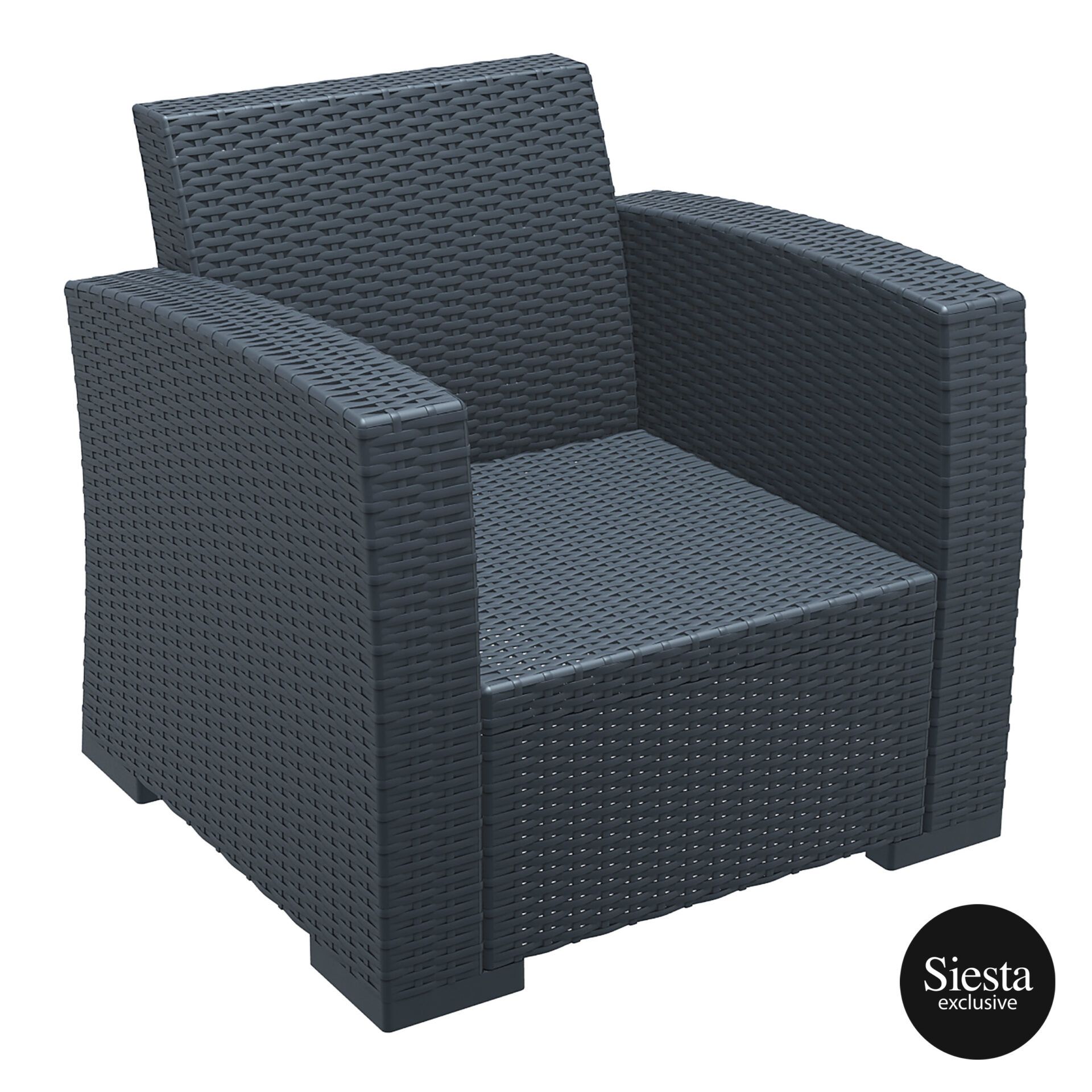 Monaco Lounge Armchair Single - Anthracite