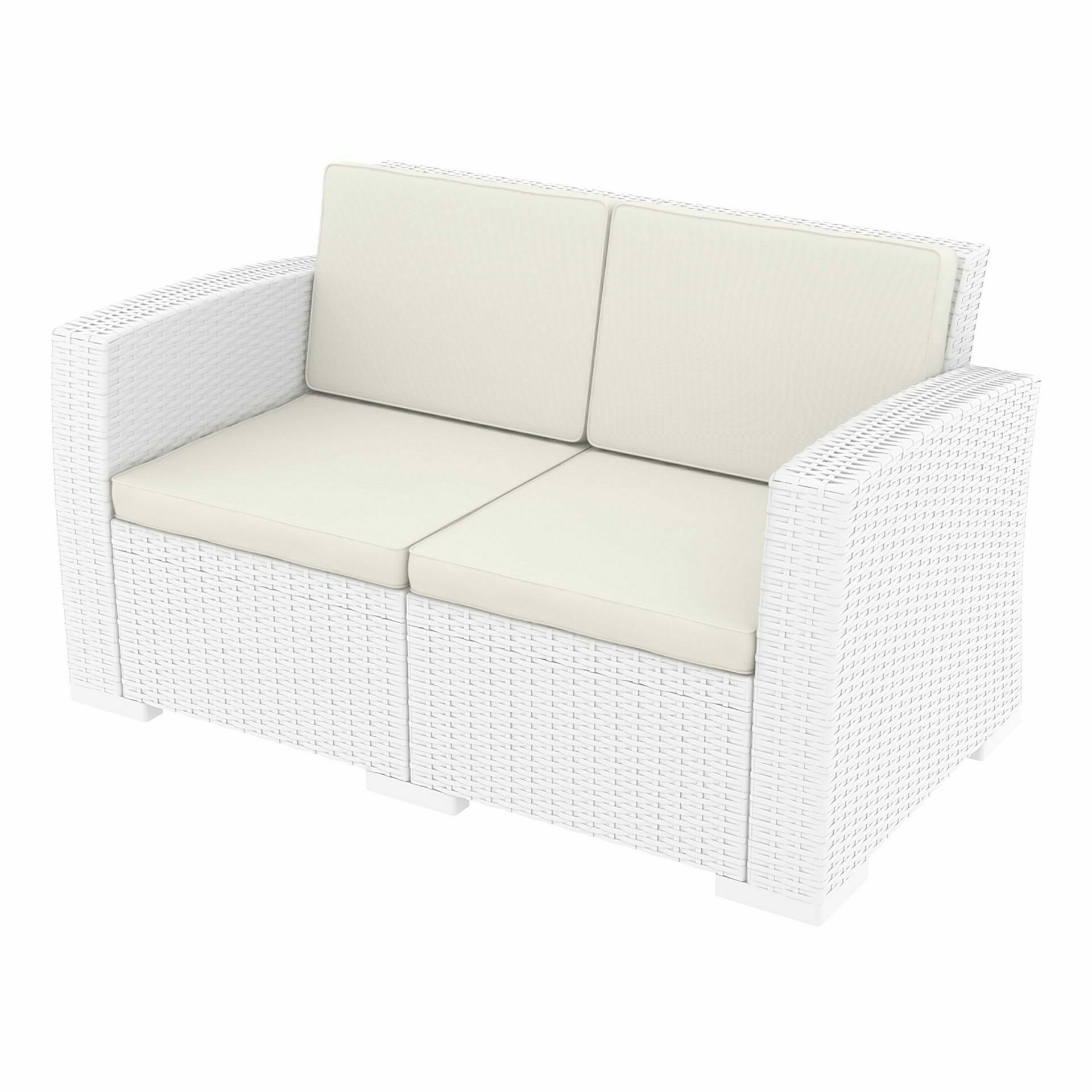 Monaco Lounge Sofa - White with cushion