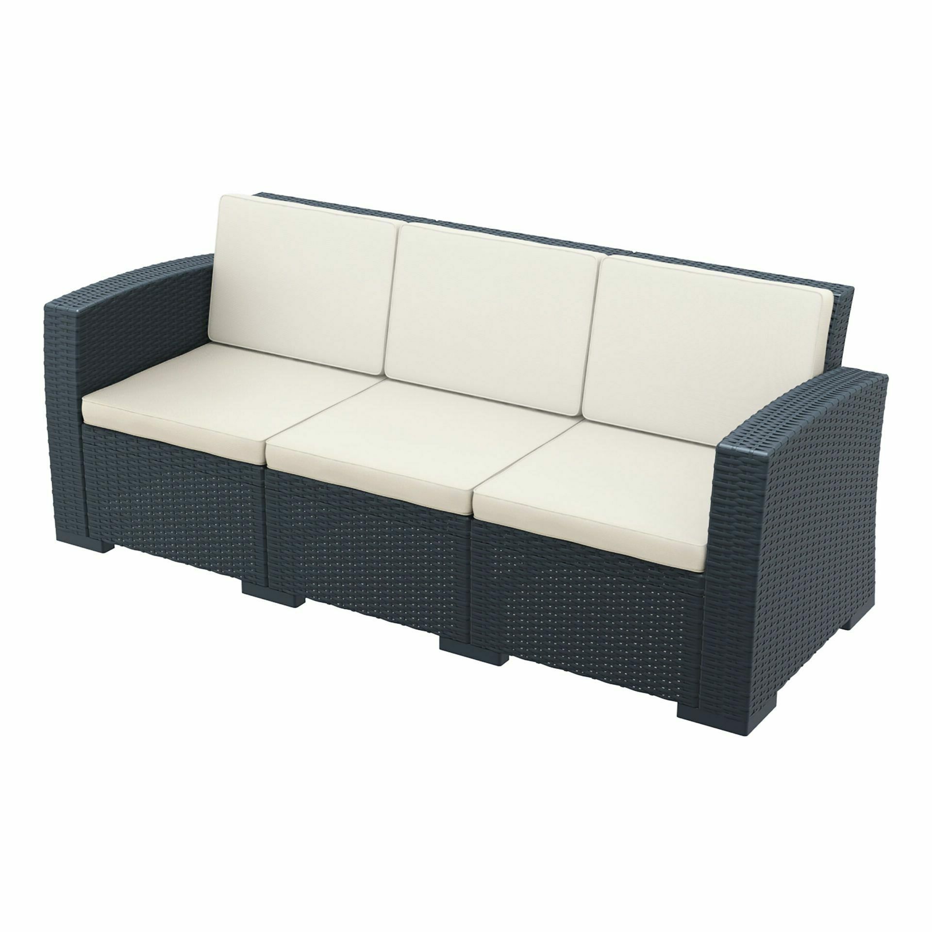 Monaco Lounge Sofa XL - Anthracite with cushion