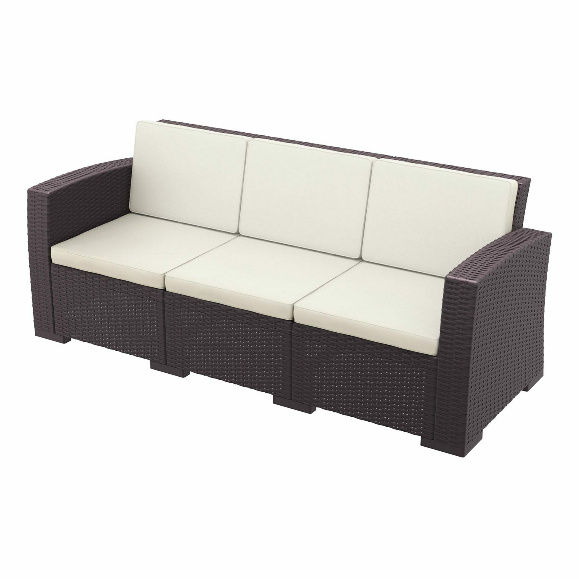 Monaco Lounge Sofa XL - Chocolate with cushion