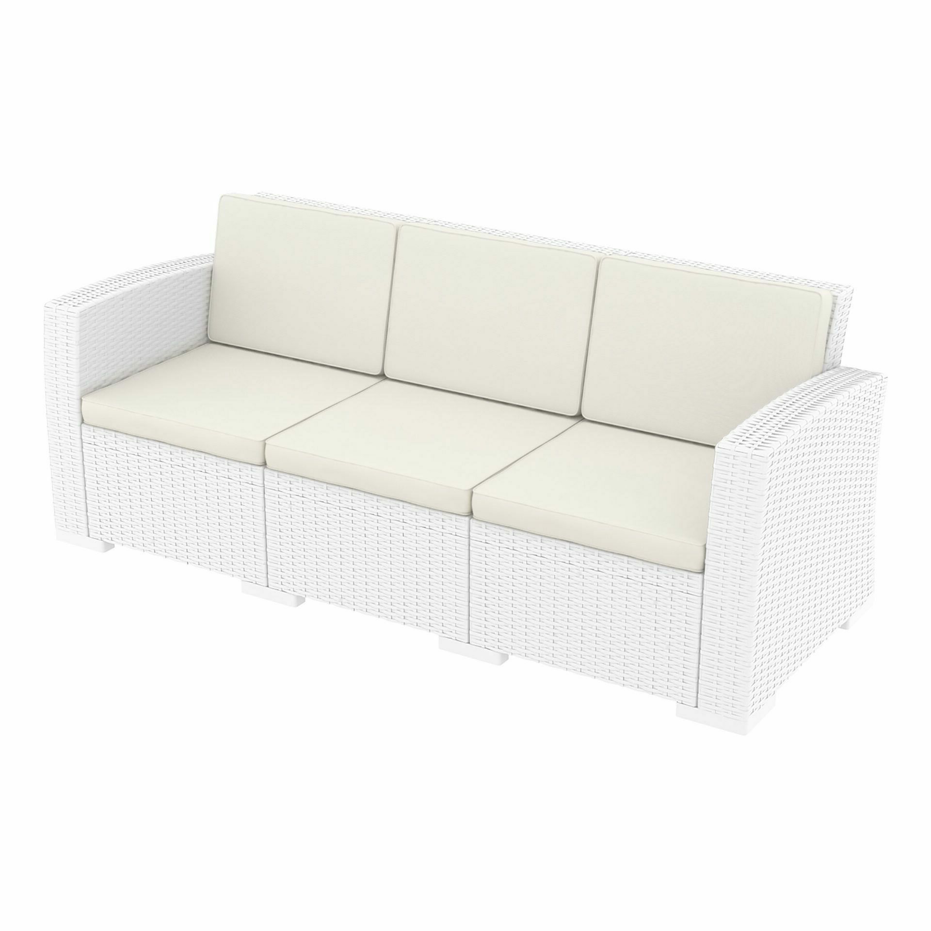 Monaco Lounge Sofa XL - White with cushion