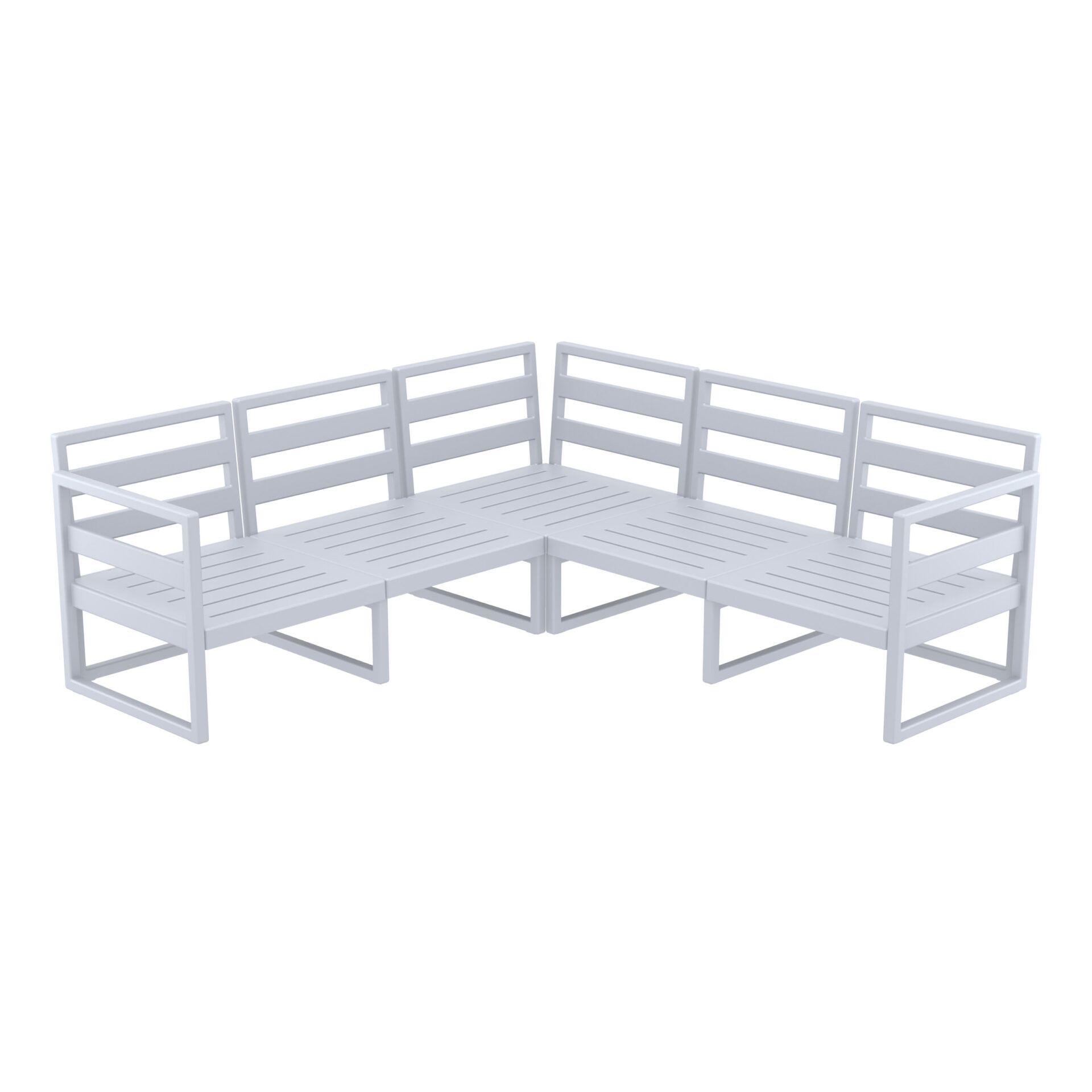 Mykonos Lounge Corner - Silver Grey - No cushions