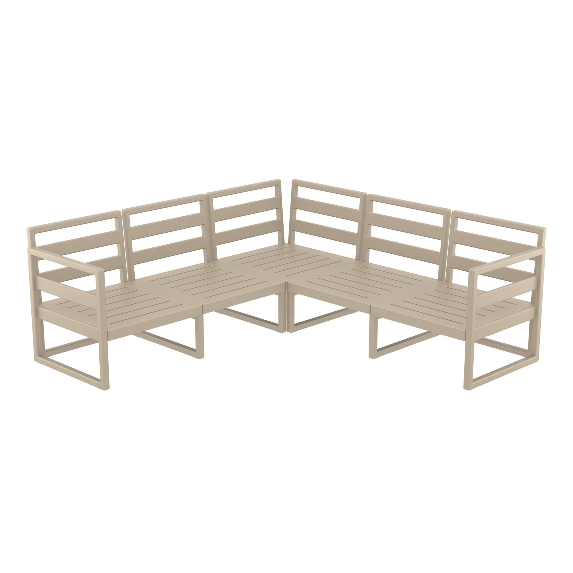 Mykonos Lounge Corner - Taupe - No cushions