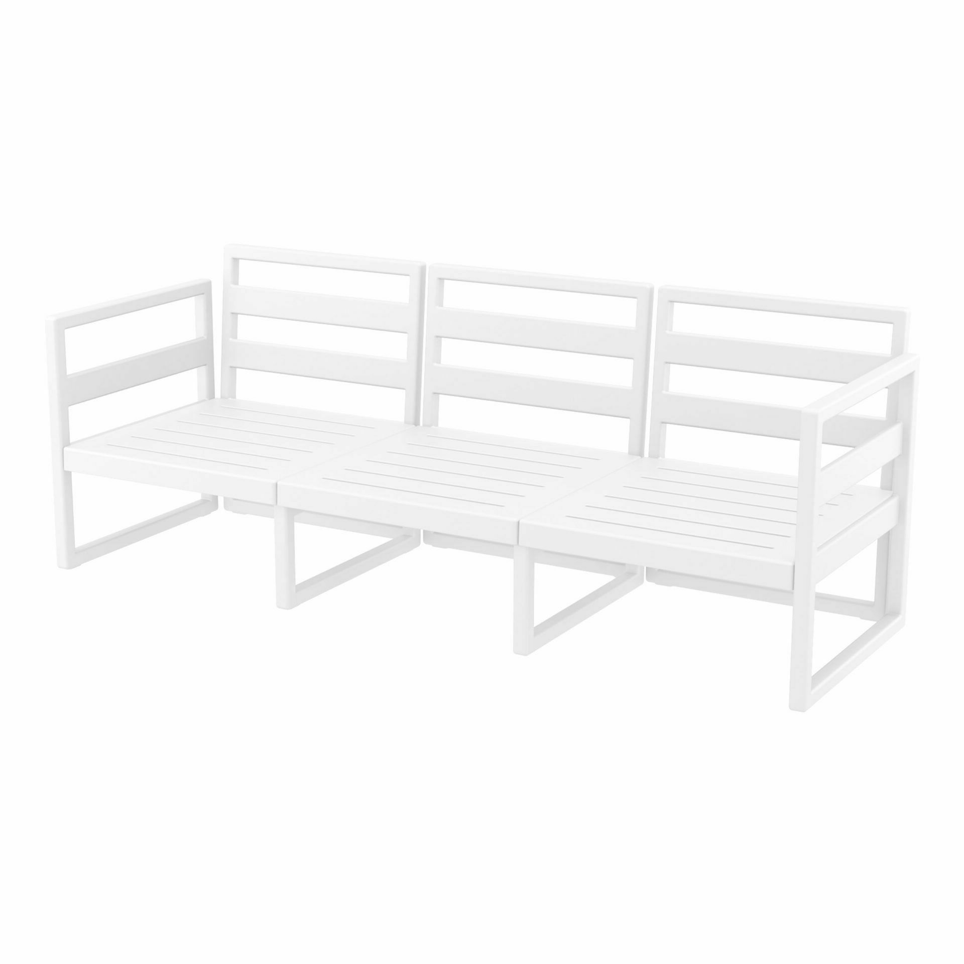 Mykonos Lounge Set XL - White - No cushions
