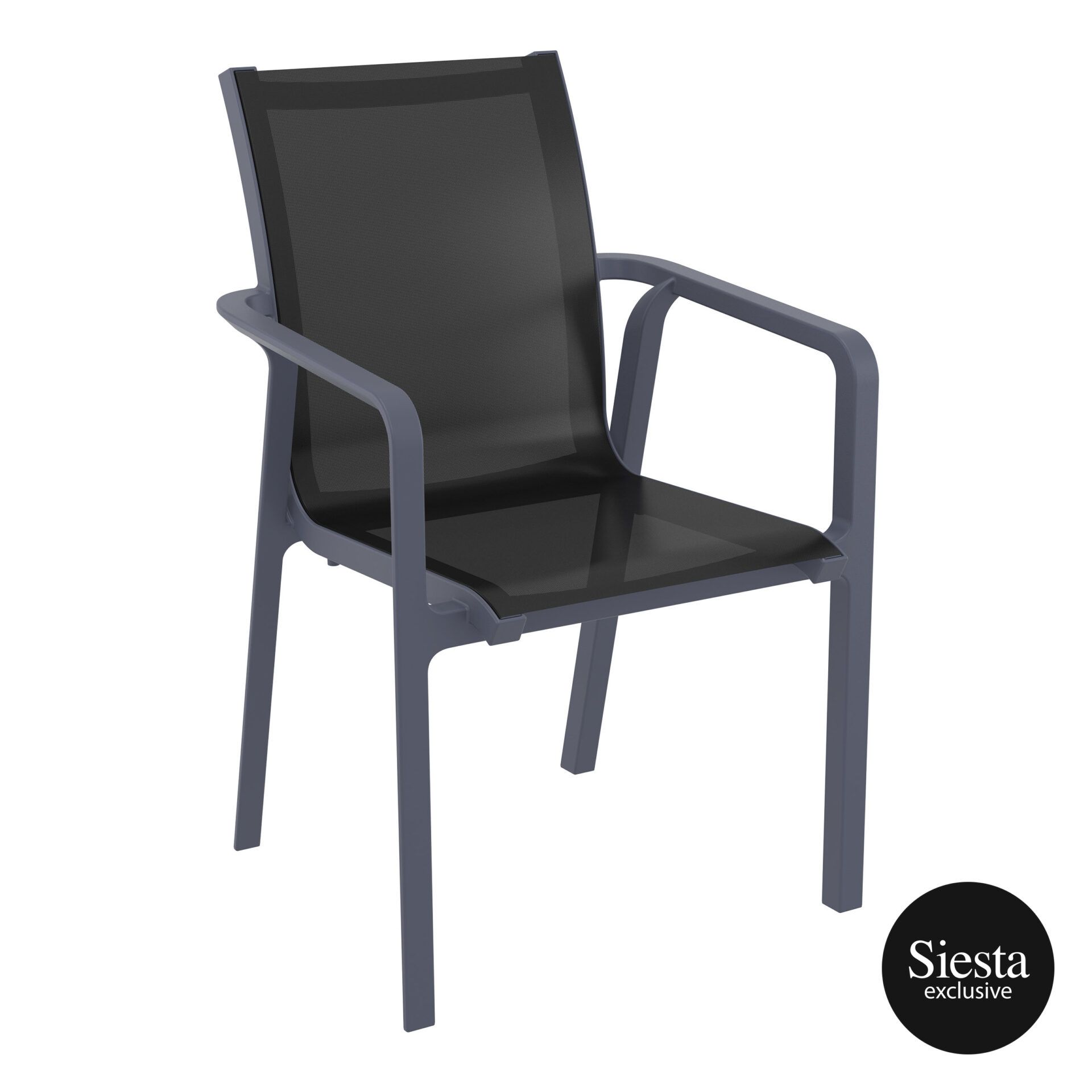 Pacific Arm Chair - Anthracite/Black