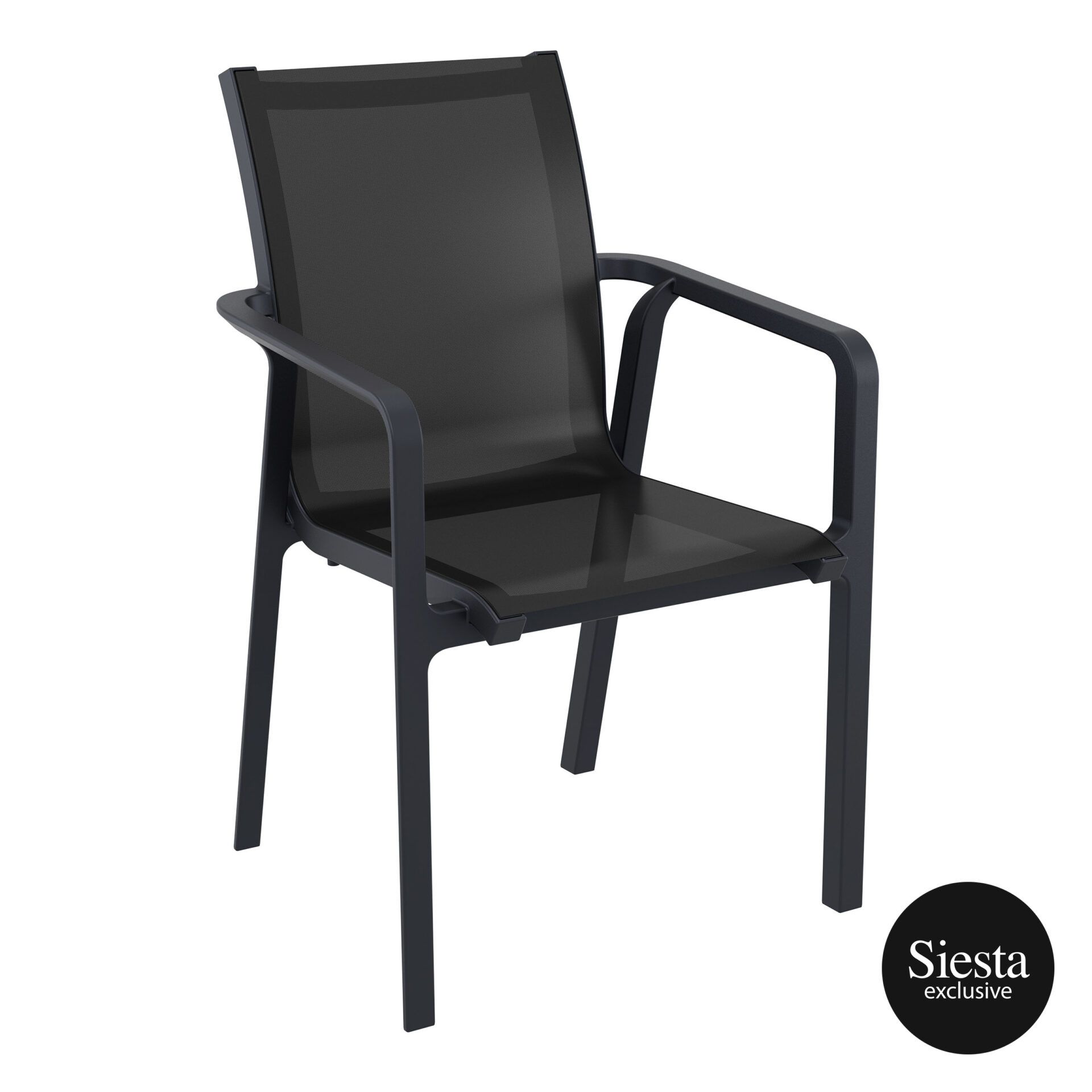 Pacific Arm Chair - Black/Black