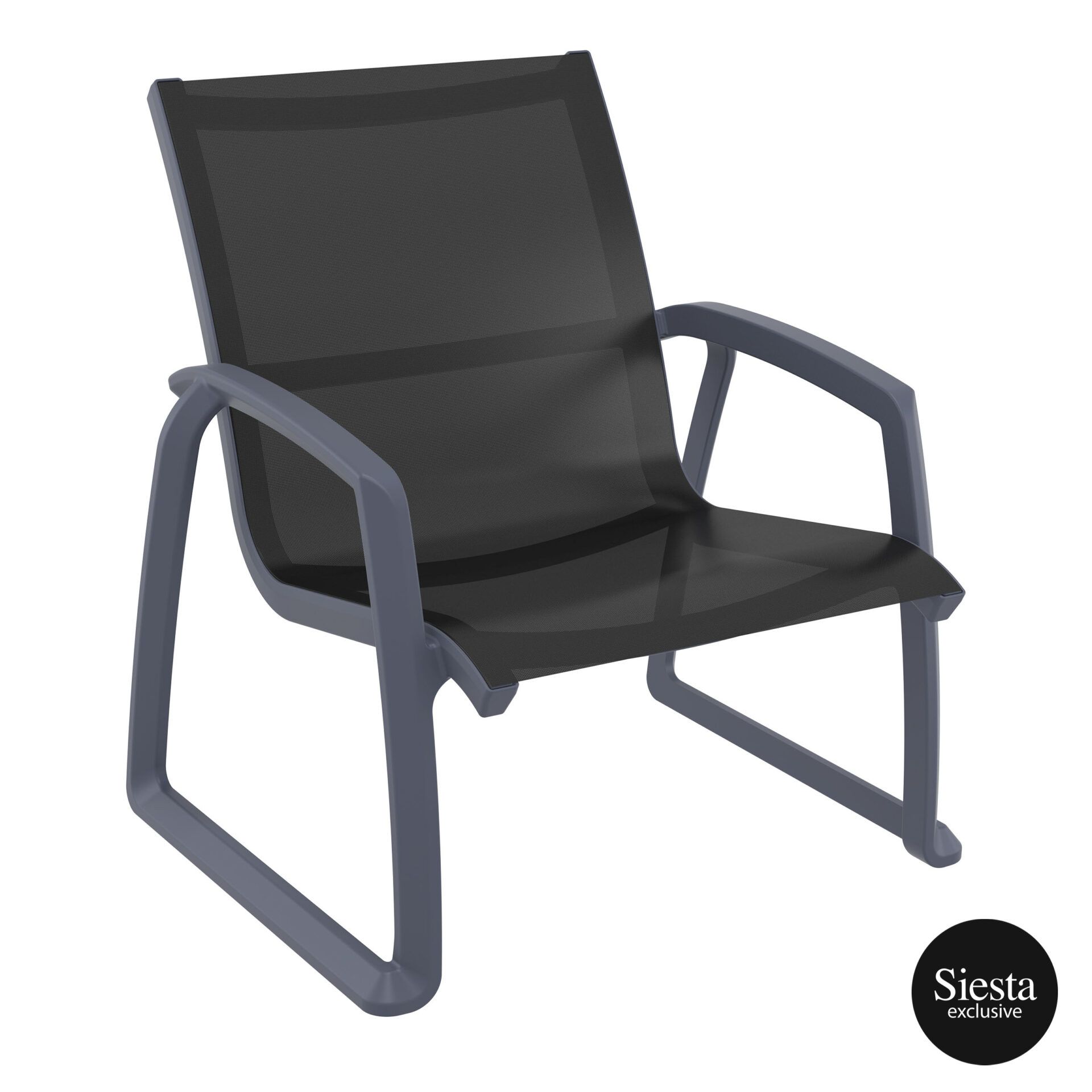 Pacific Lounge Armchair - Anthracite/Black