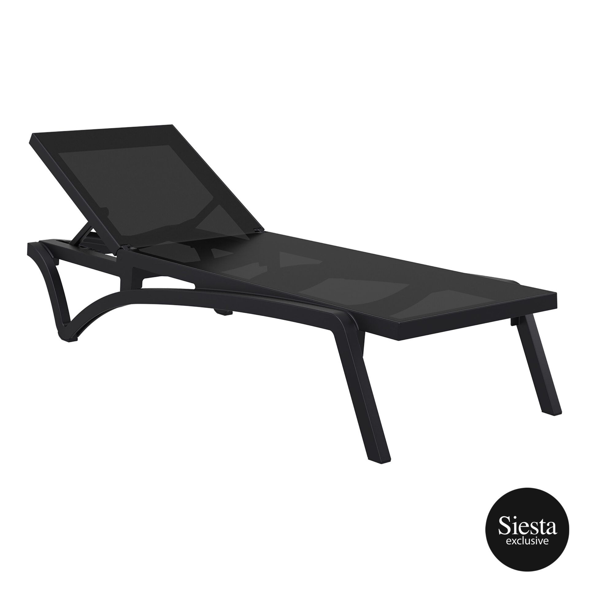 Pacific Sunlounger - Black/Black