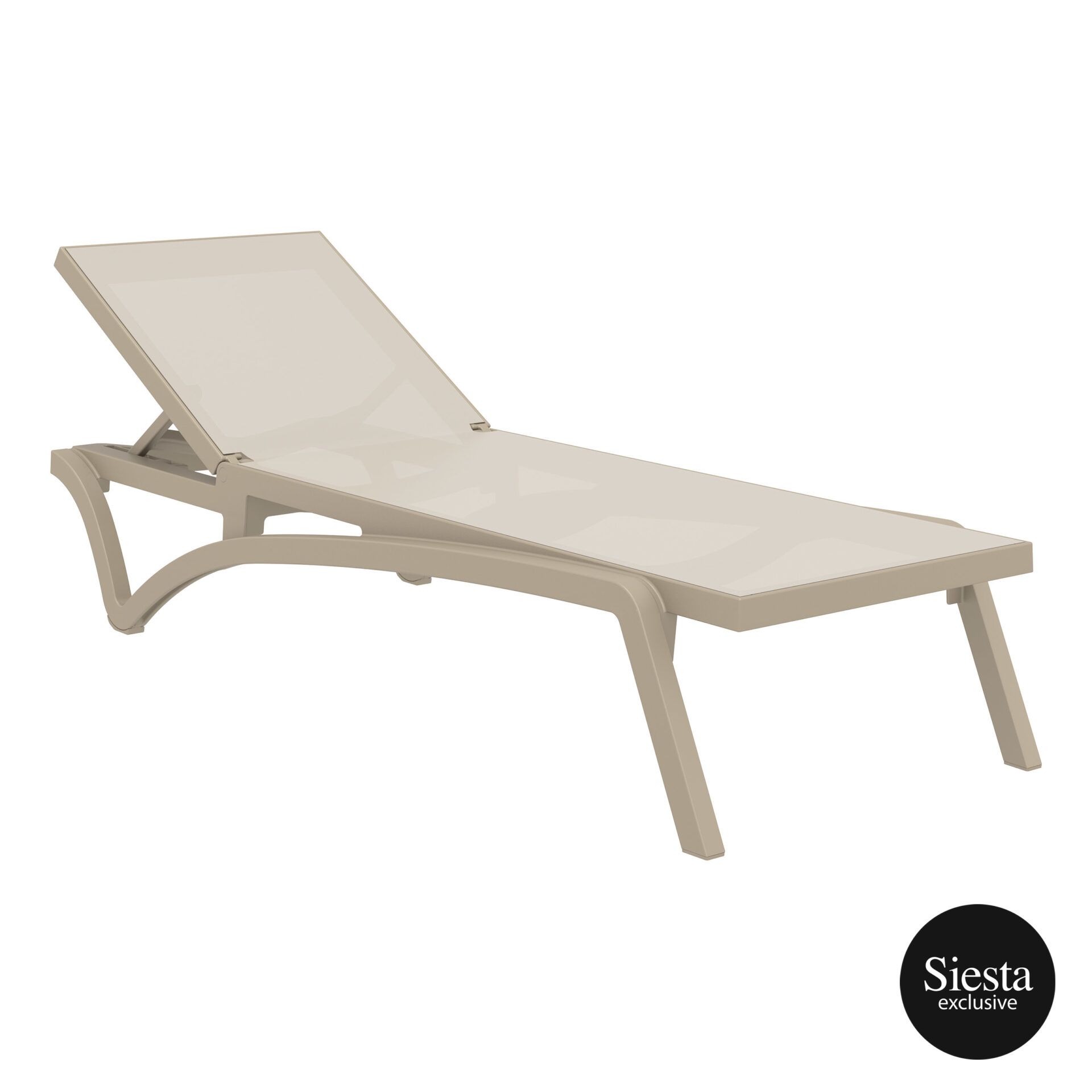 Pacific Sunlounger - Taupe/Taupe
