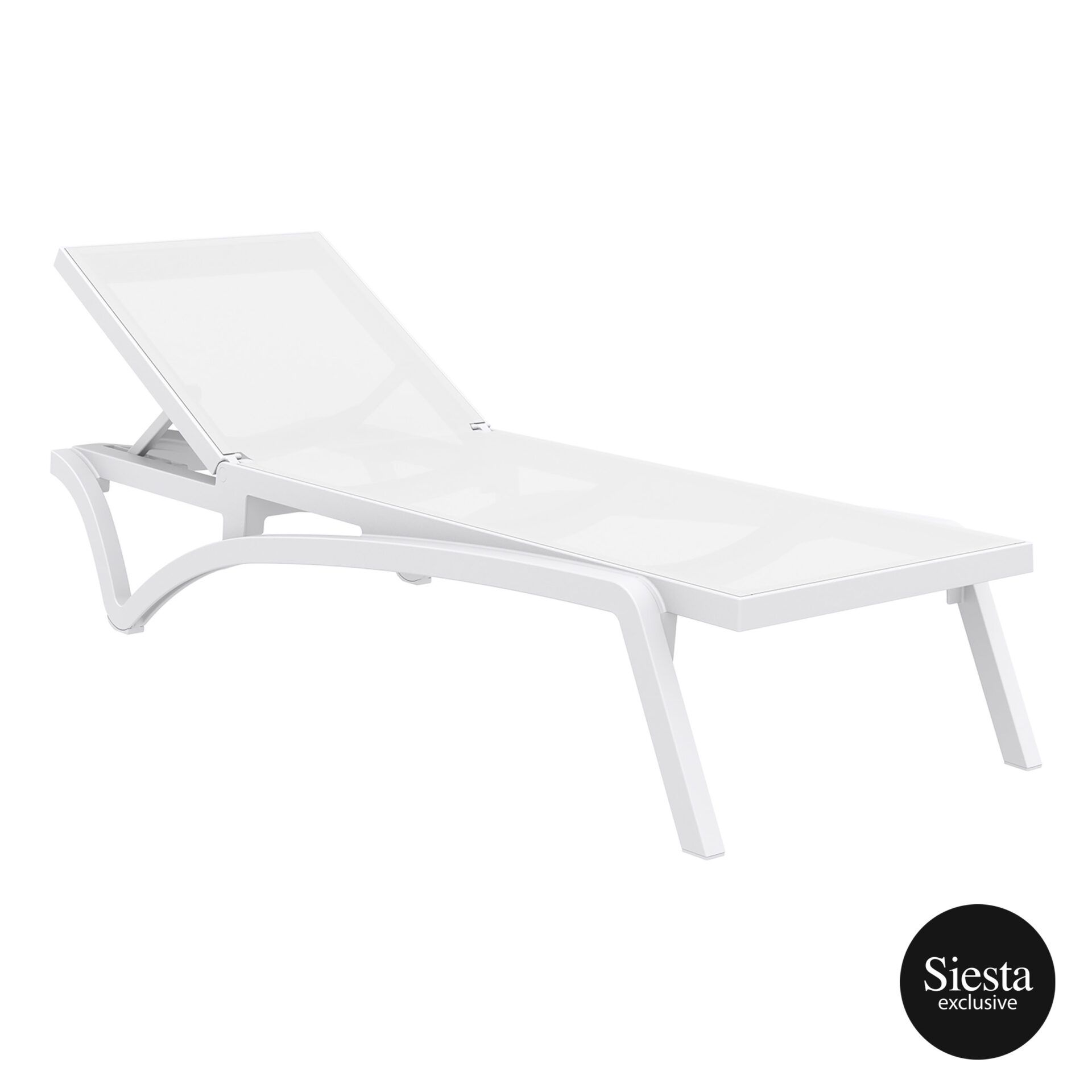 Pacific Sunlounger - White/White