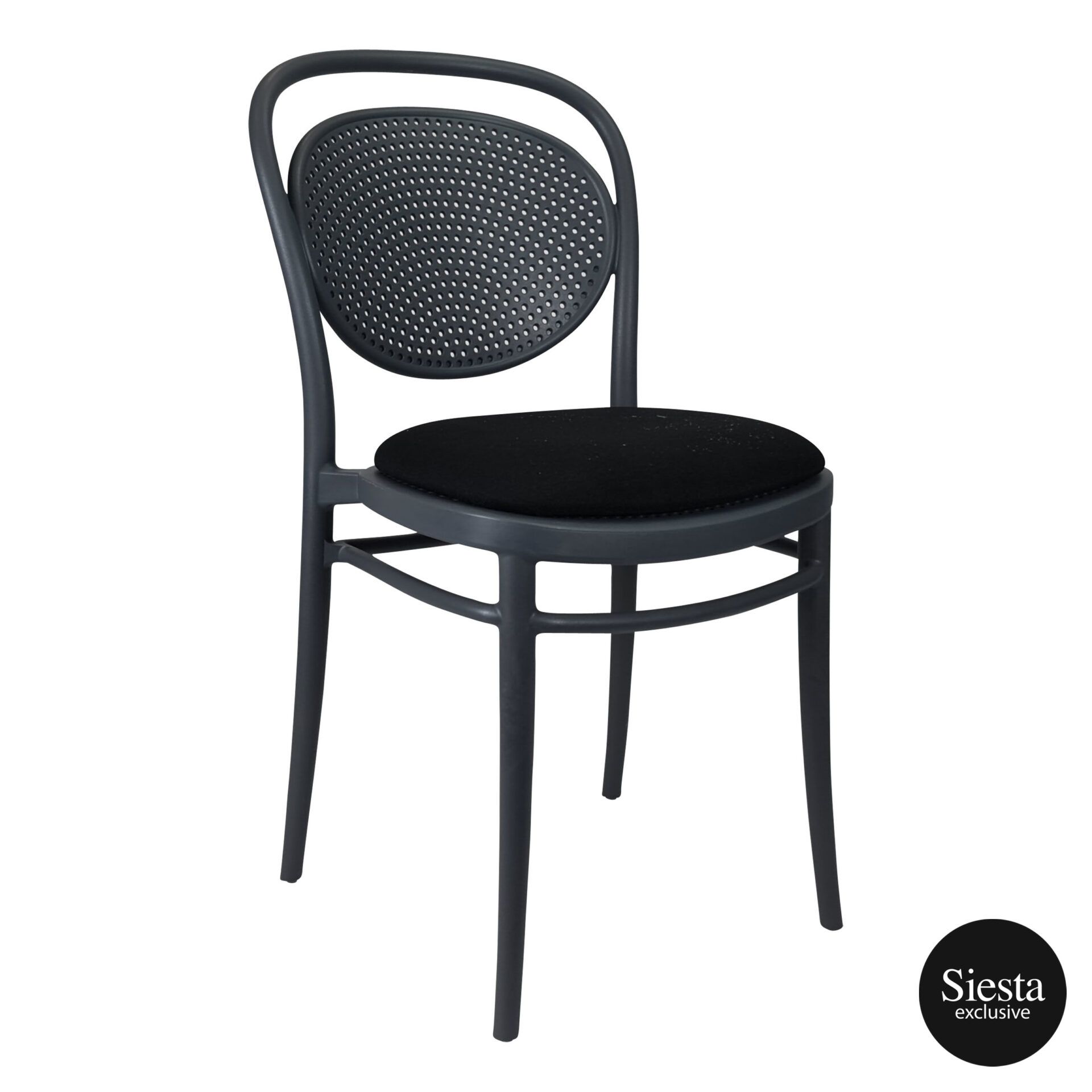 Seat Cushion - Black Fabric (Victor/Marcel/Cross) Chair