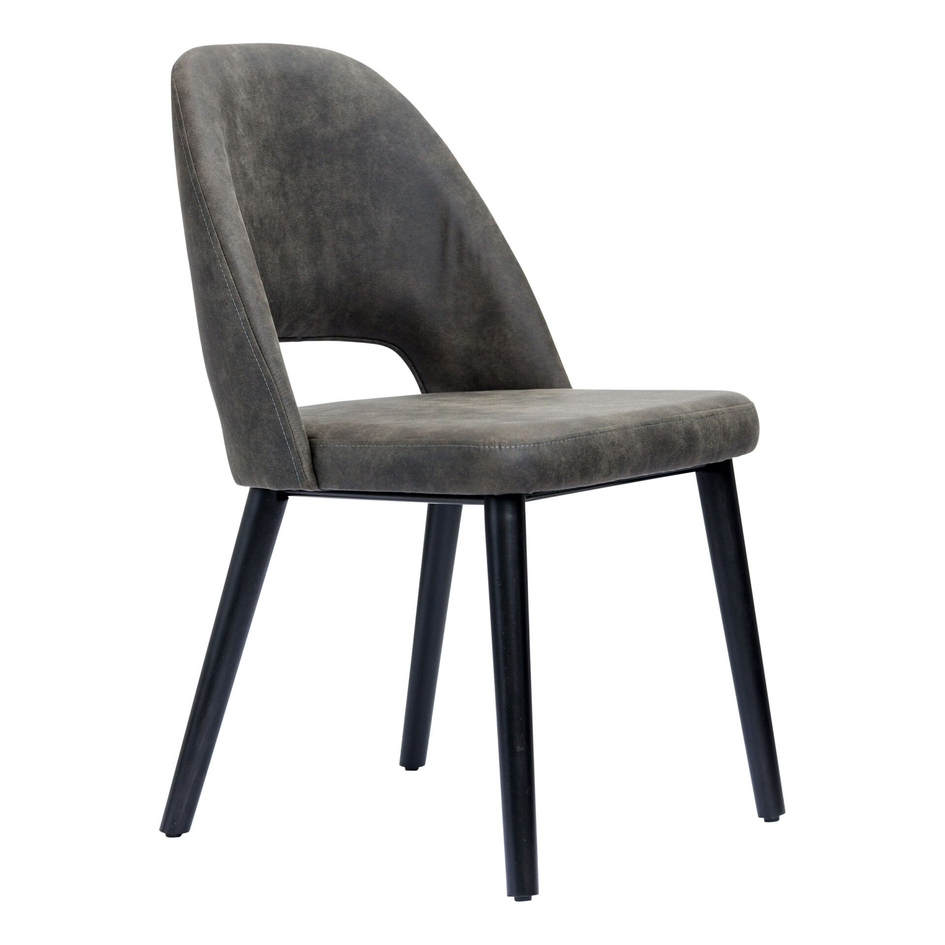 Semifreddo Chair - Black Legs/Charcoal Fabric