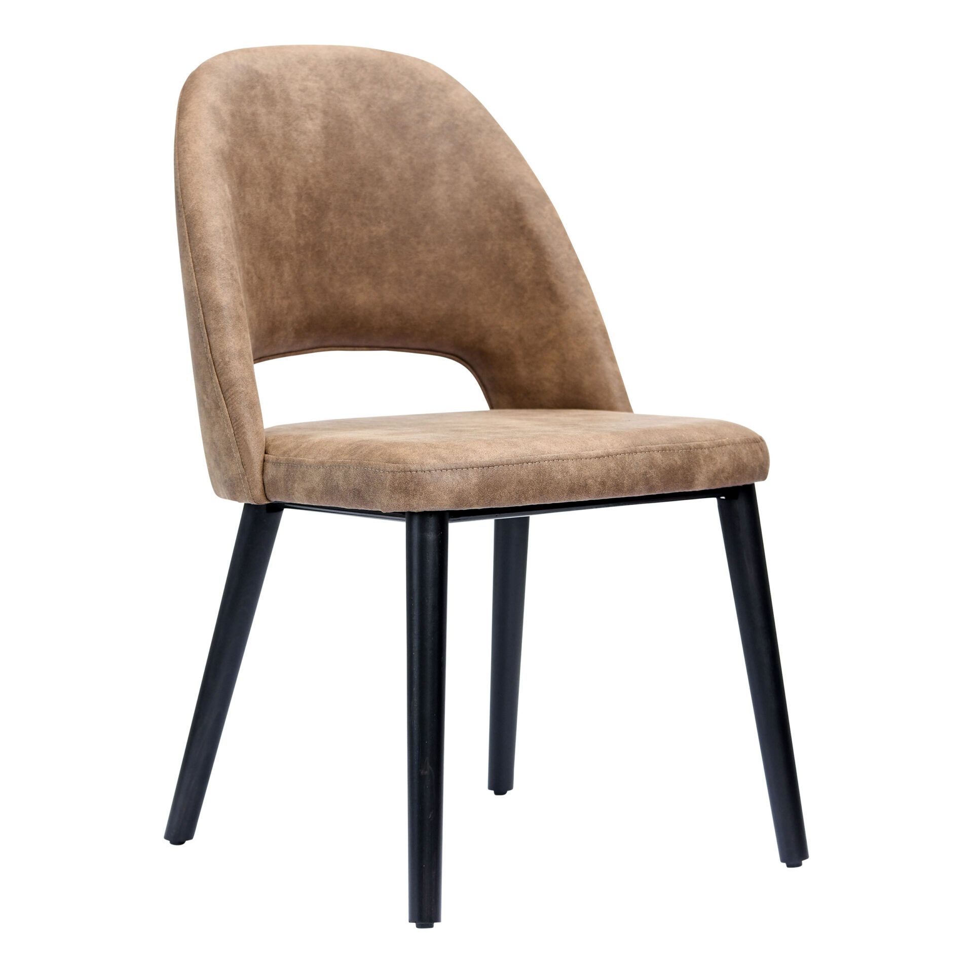 Semifreddo Chair - Black Legs/Mocha Fabric
