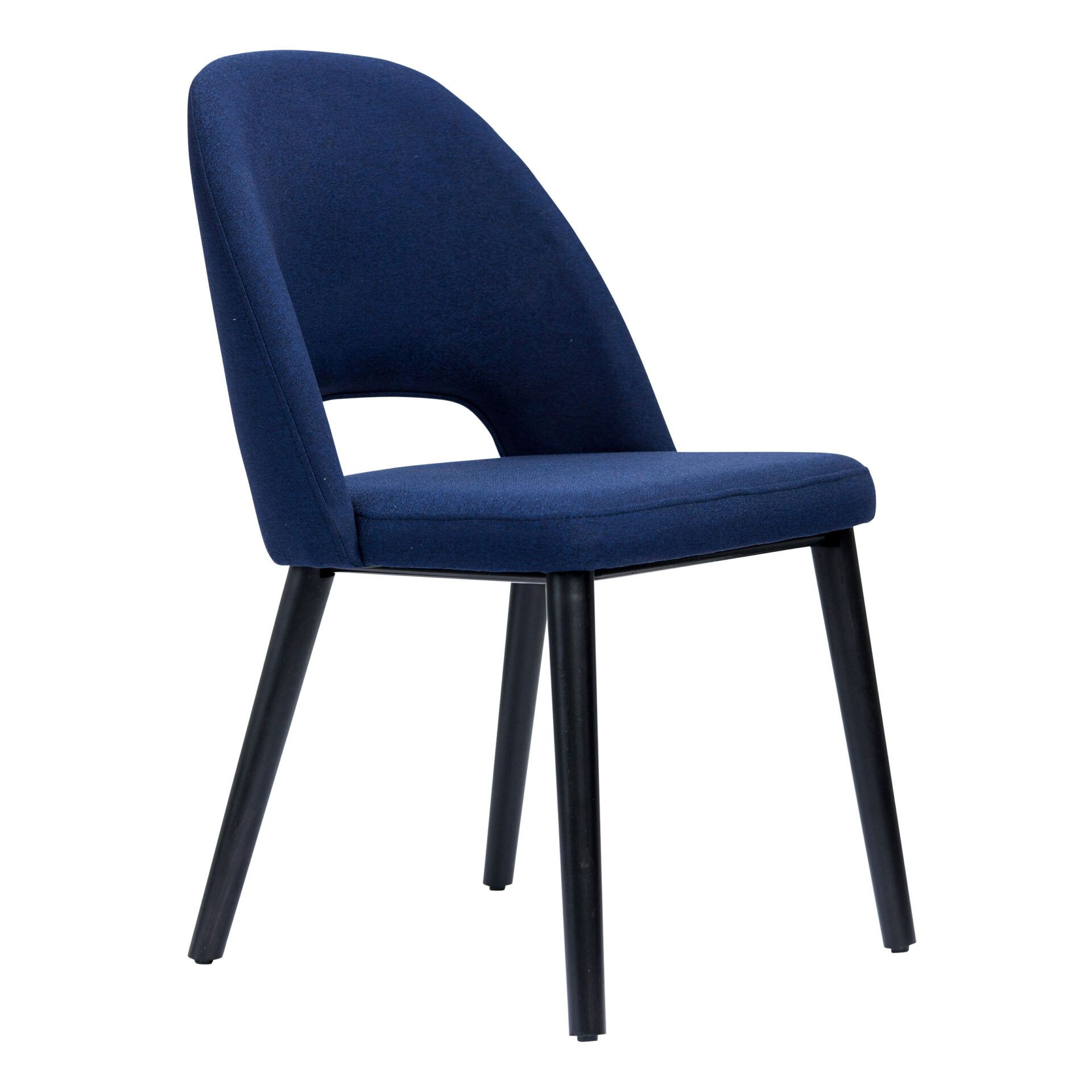 Semifreddo Chair - Black Legs/Navy Woven Fabric