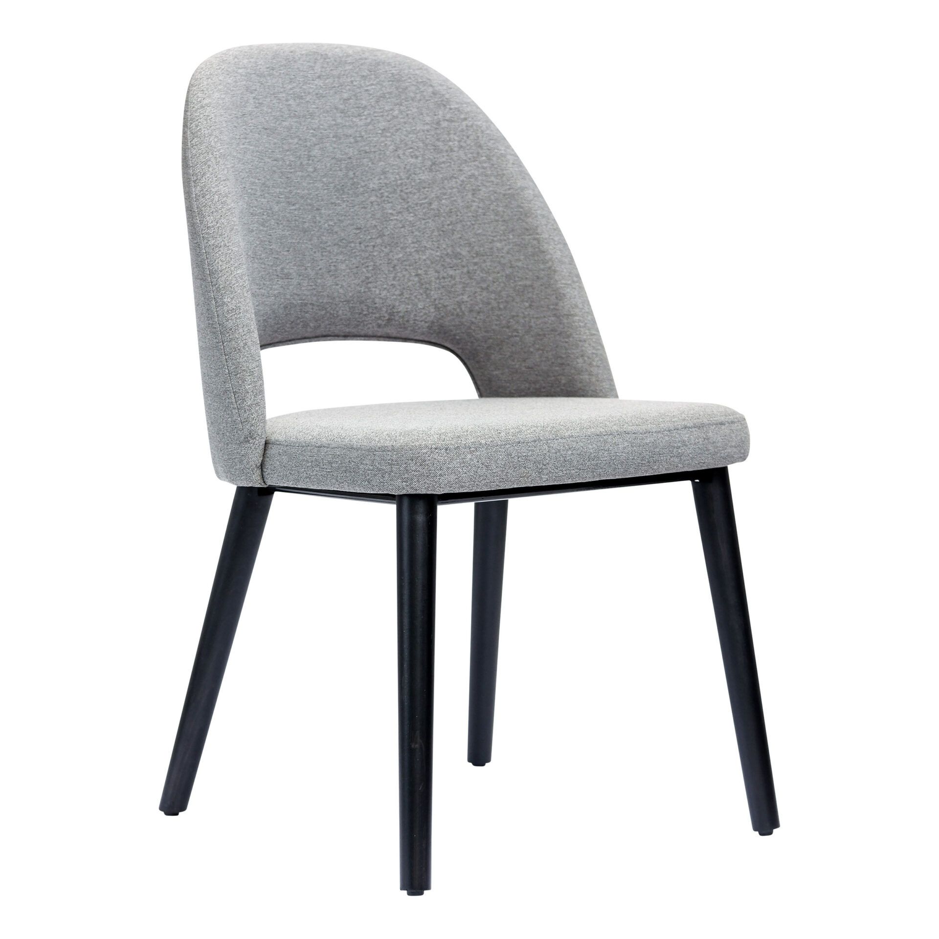 Semifreddo Chair - Black Legs/Taupe Woven Fabric