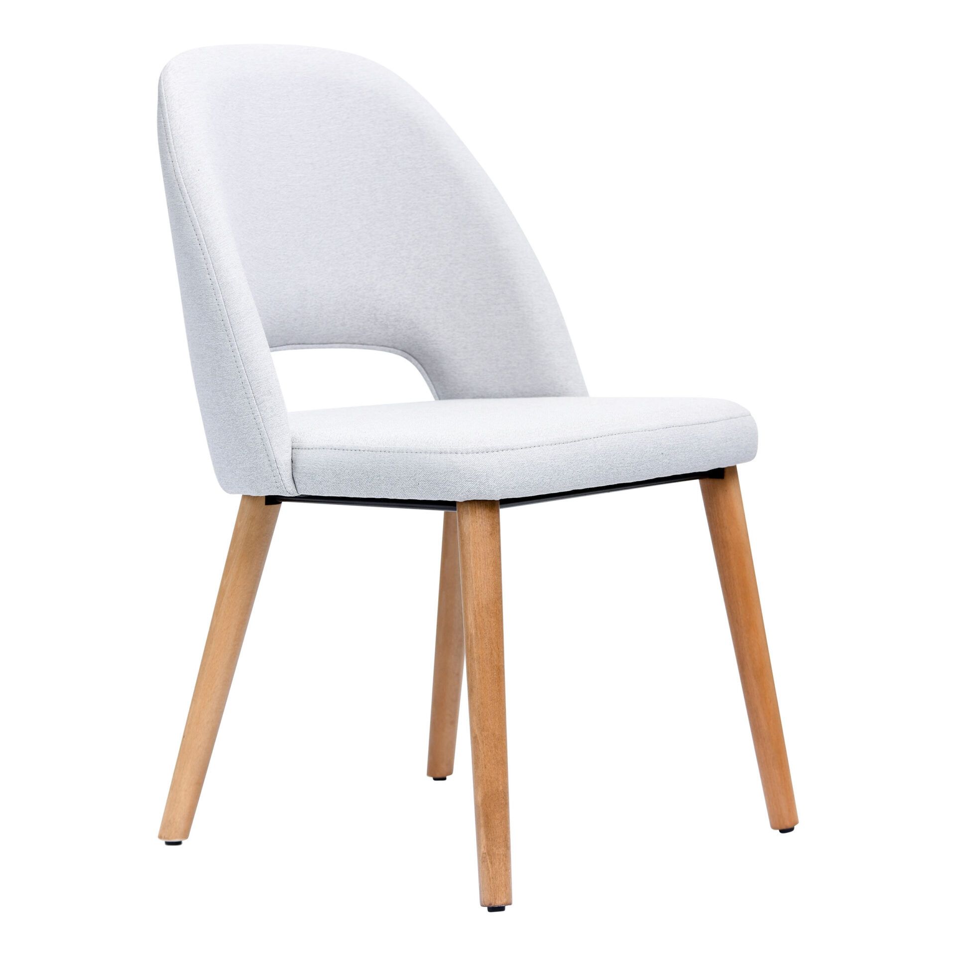 Semifreddo Chair - Trojan Oak Legs/ Light Grey Woven Fabric
