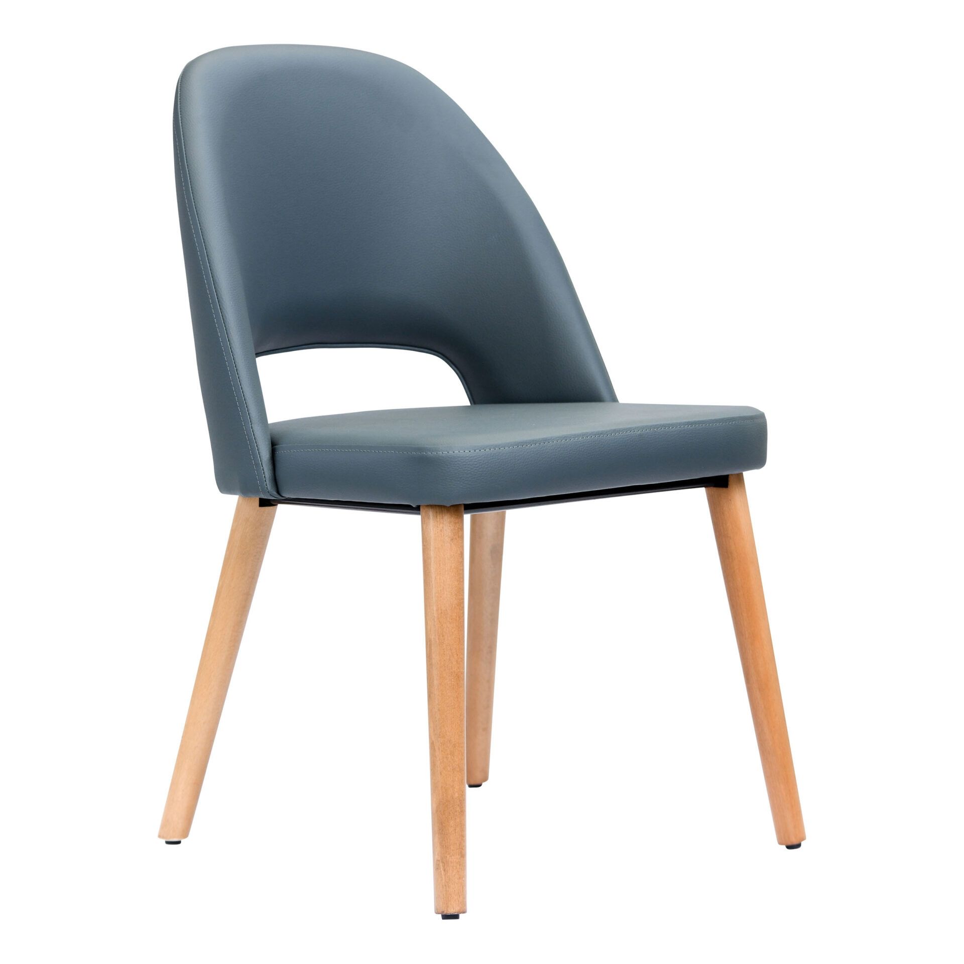 Semifreddo Chair - Trojan Oak Legs/Anthracite Vinyl