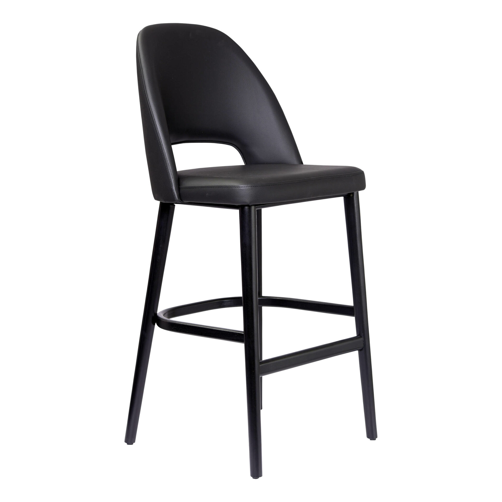 Semifreddo Stool - Black Legs/Black Vinyl