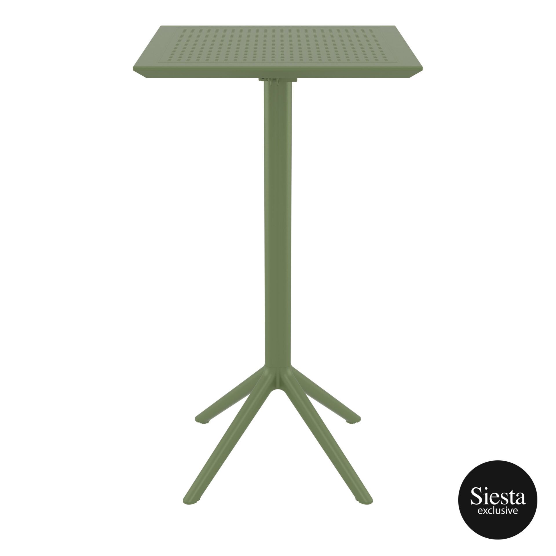 Sky Folding BAR Table 60 Square - Olive Green