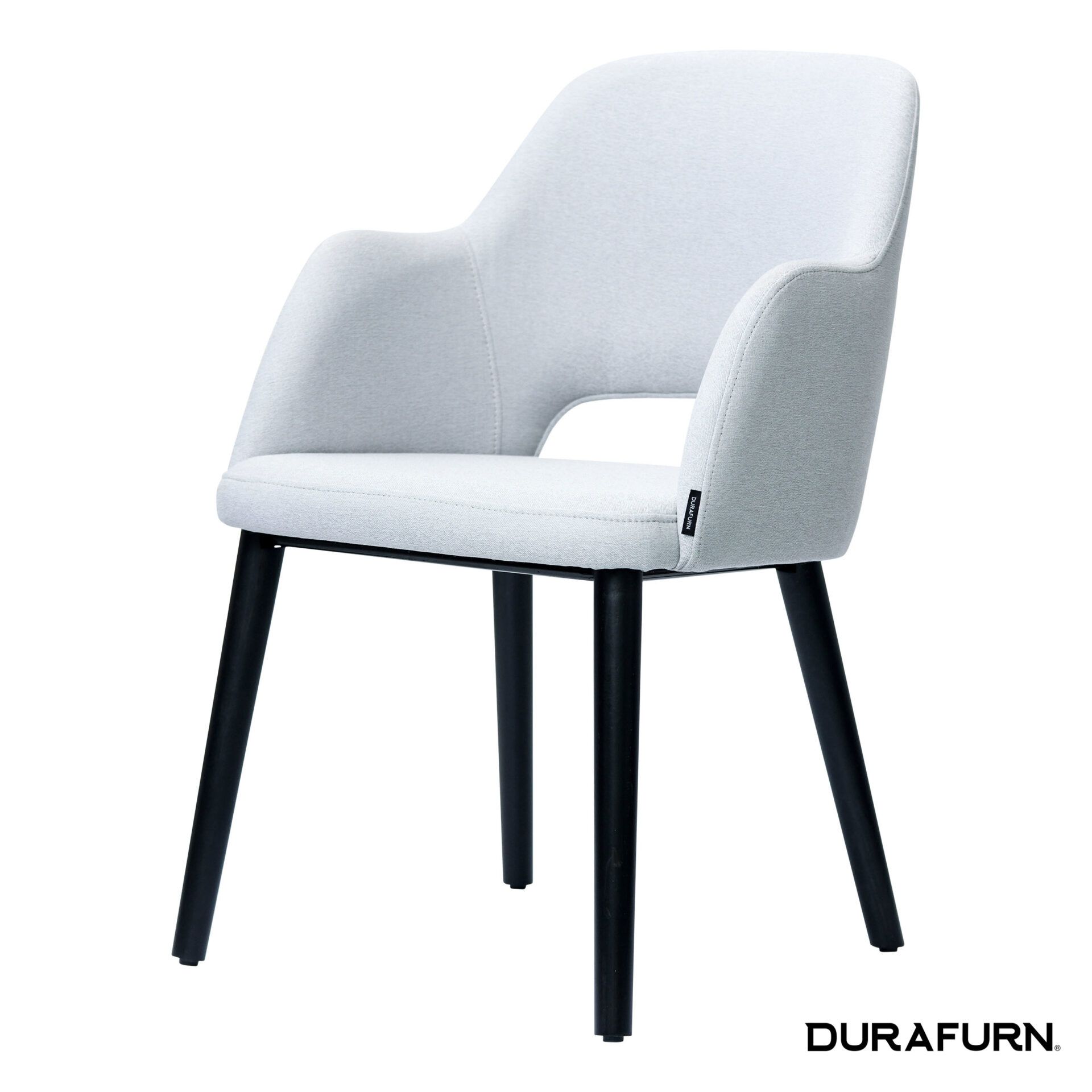 Sorbet Chair - Black Legs/ Light Grey Woven Fabric