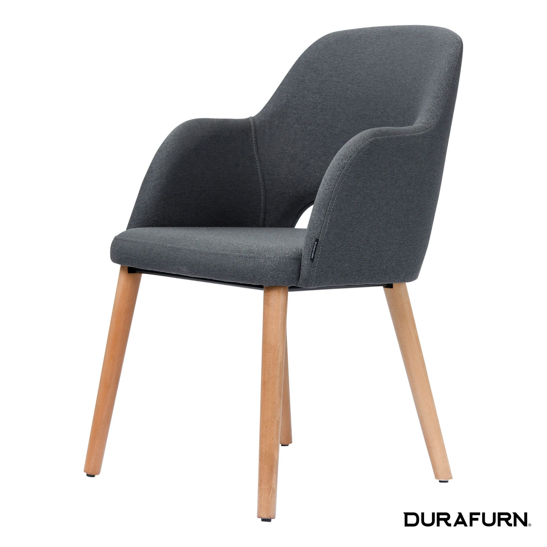Sorbet Chair - Trojan Oak Legs/Anthracite Woven Fabric