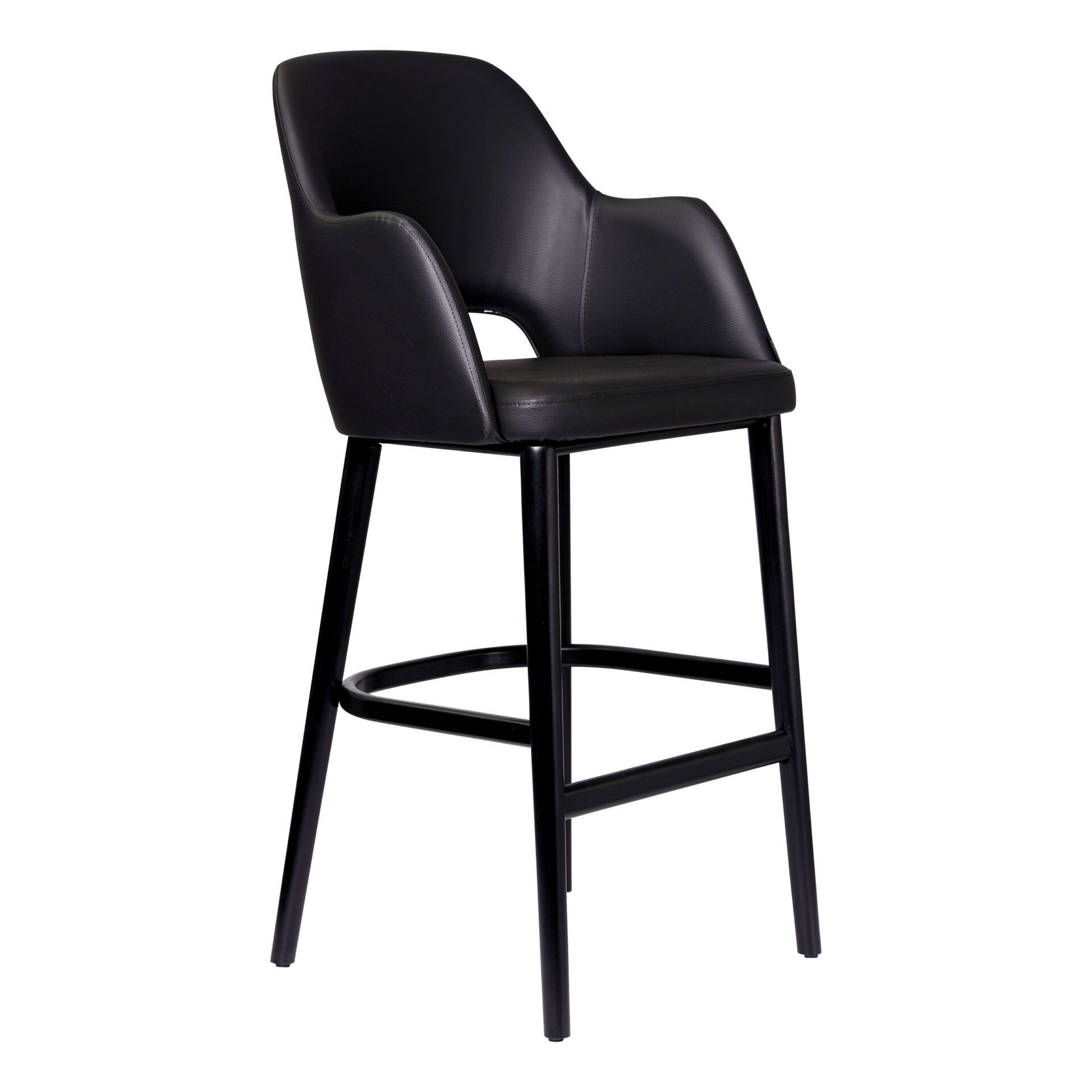 Sorbet Stool - Black Legs/Black Vinyl