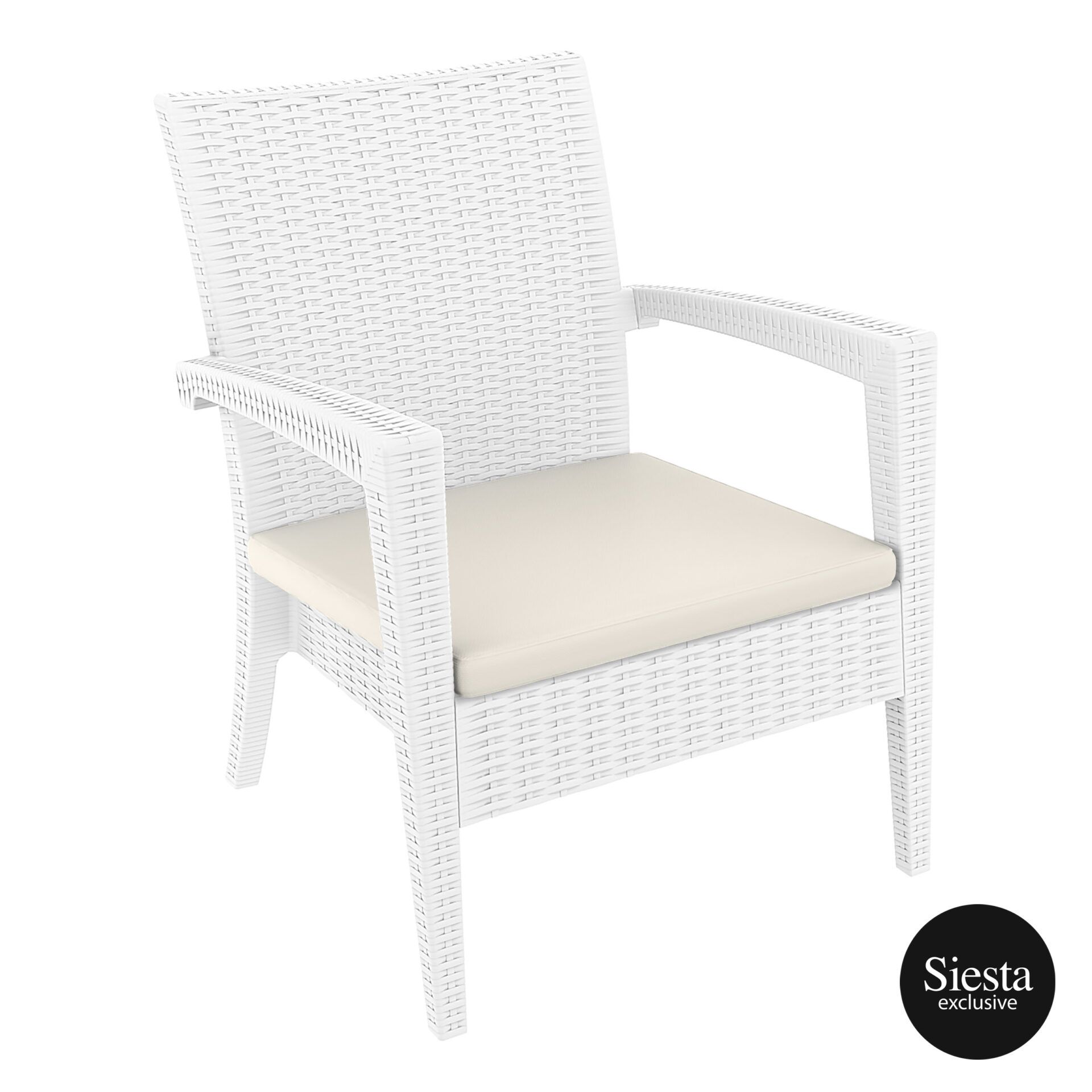 Tequila Armchair - White with Cushion