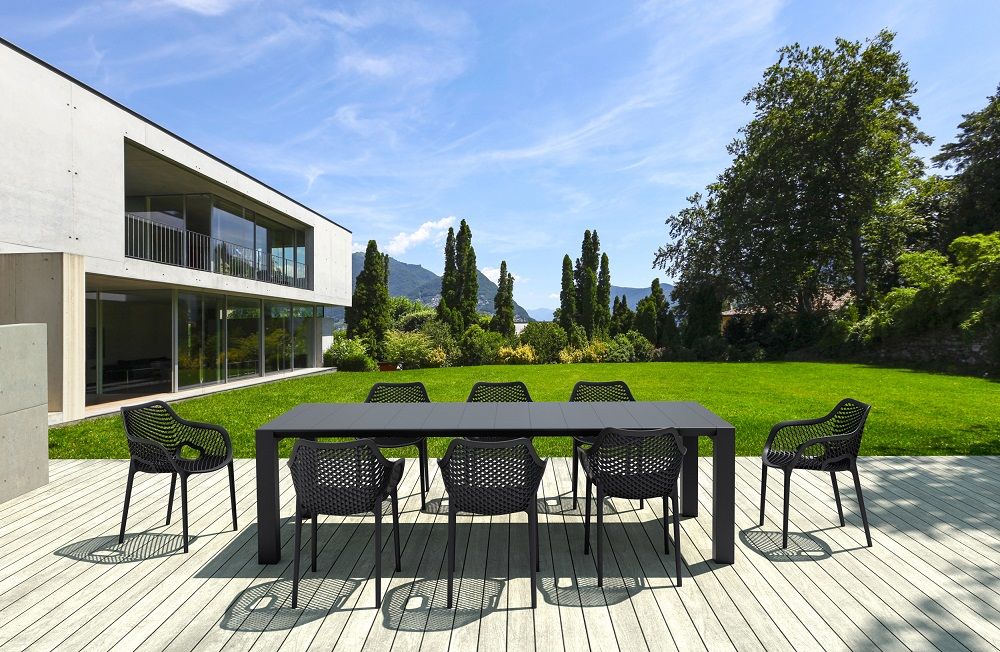 Vegas XL Table/Air XL Armchair 8 Seat Package - Black