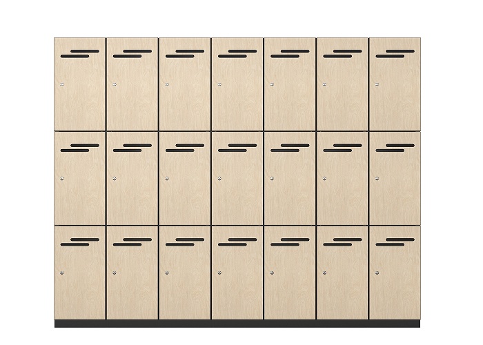 3 Door Melamine Lockers image