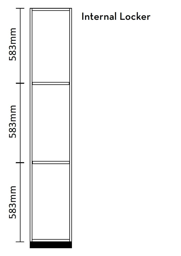 3 Door Melamine Lockers image