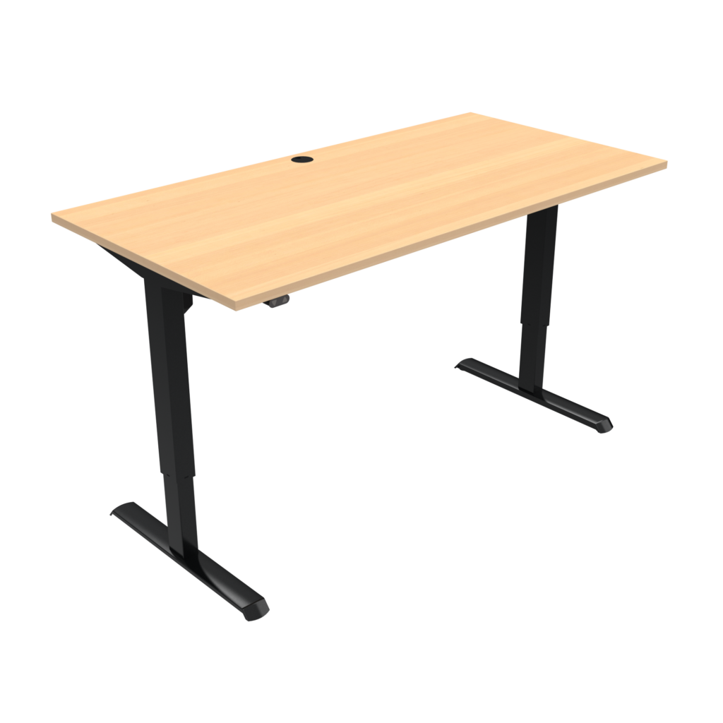 ConSet 501-33 EHA desk 1800w 800d black frame beech top image