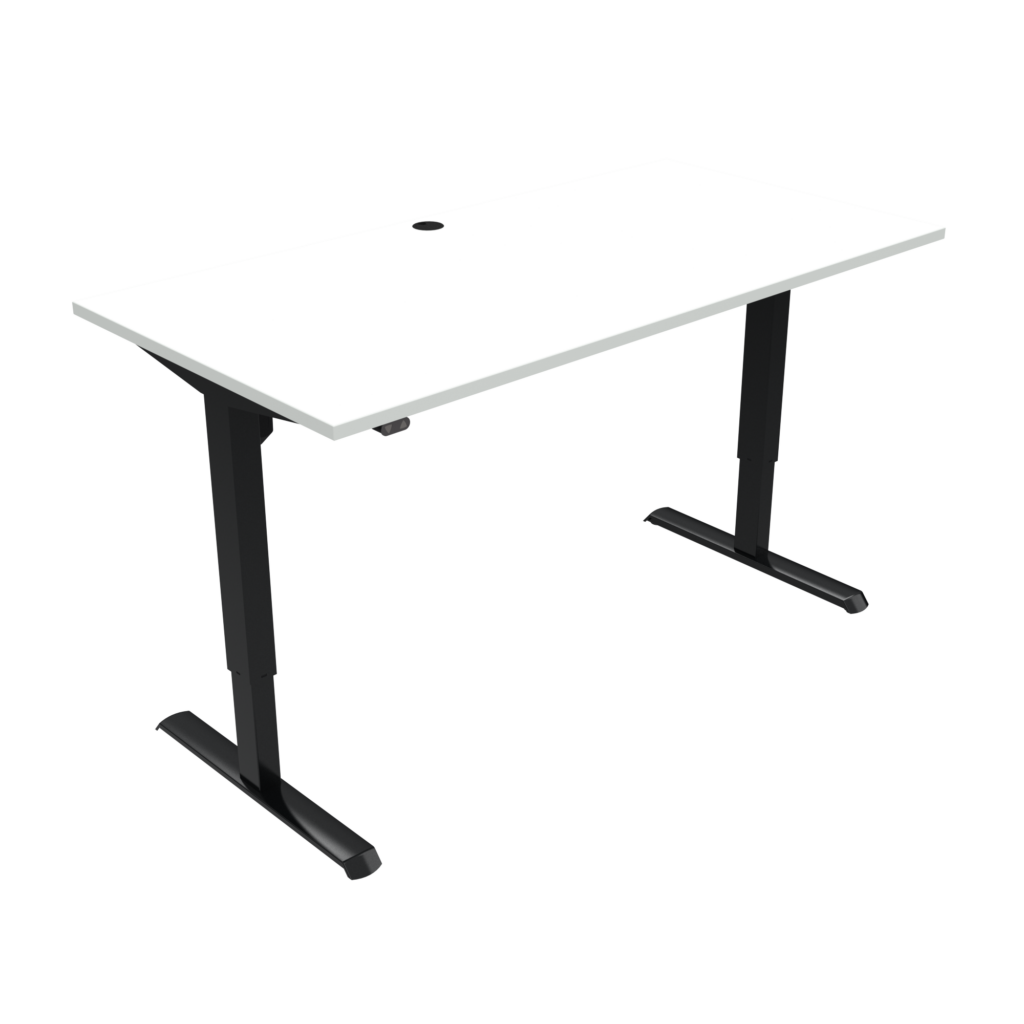 ConSet 501-33 EHA desk 1200w 800d black frame white top image