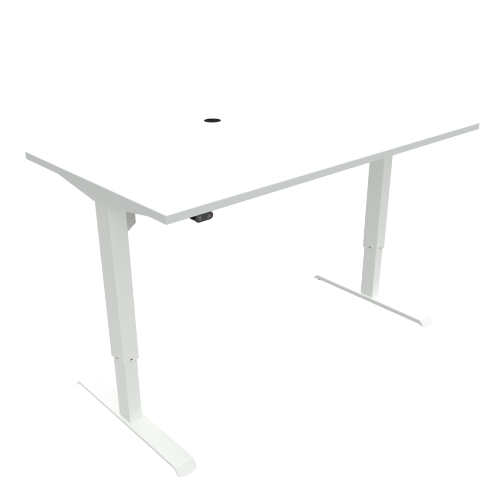 ConSet 501-33 EHA desk 1500w 800d white frame white top image