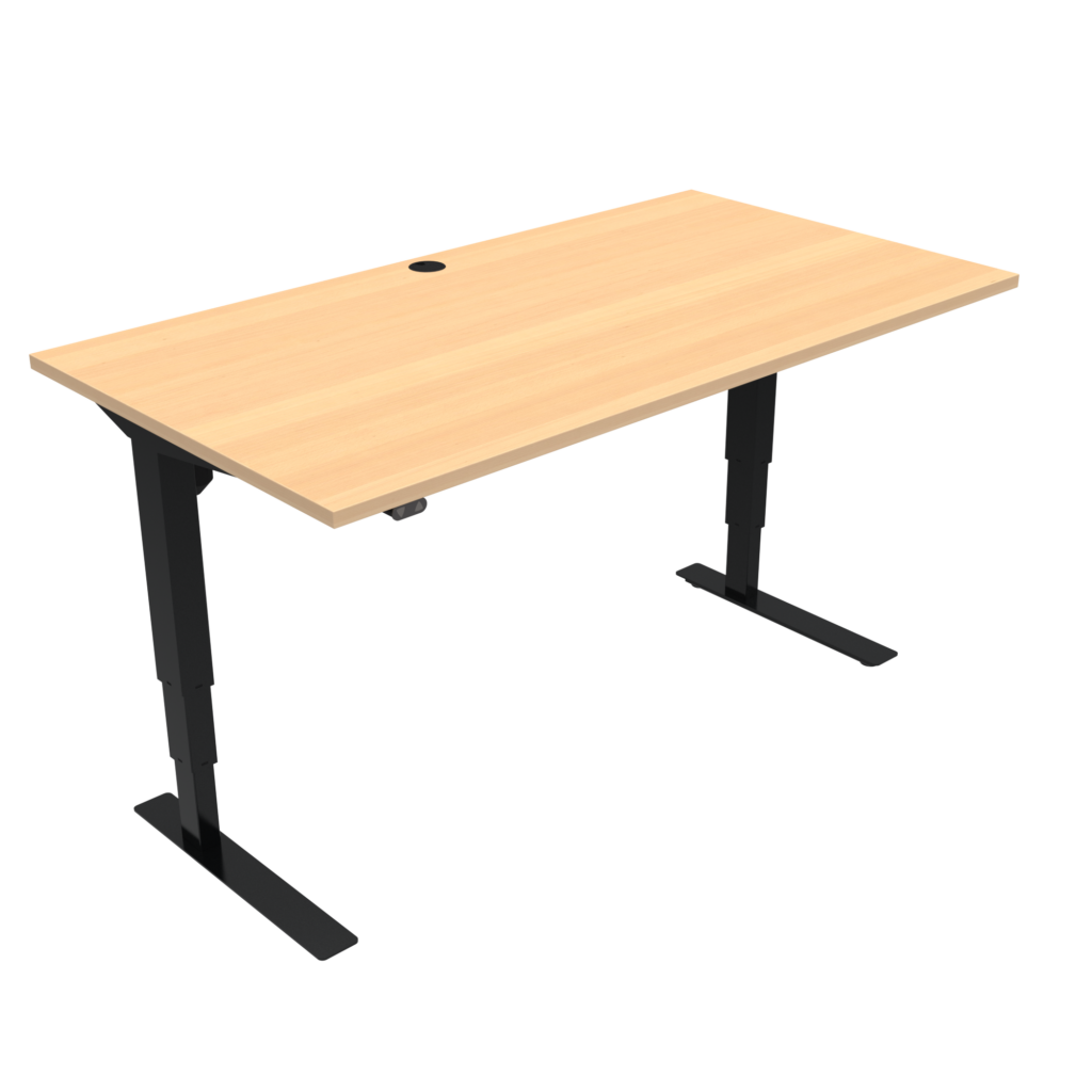 ConSet 501-37 EHA desk 1200w 800d black frame beech top image